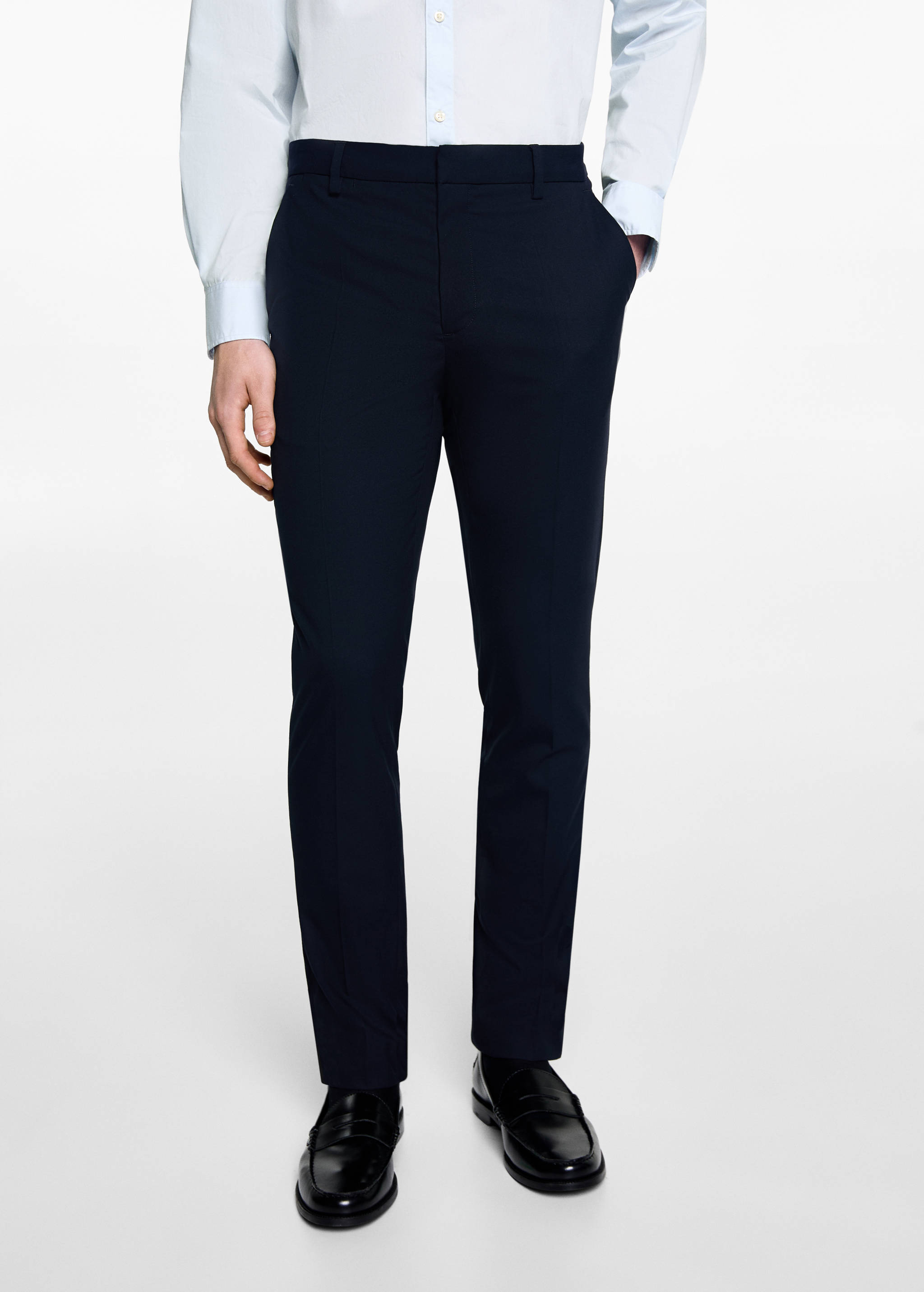 Slim fit suit trousers - Details of the article 1