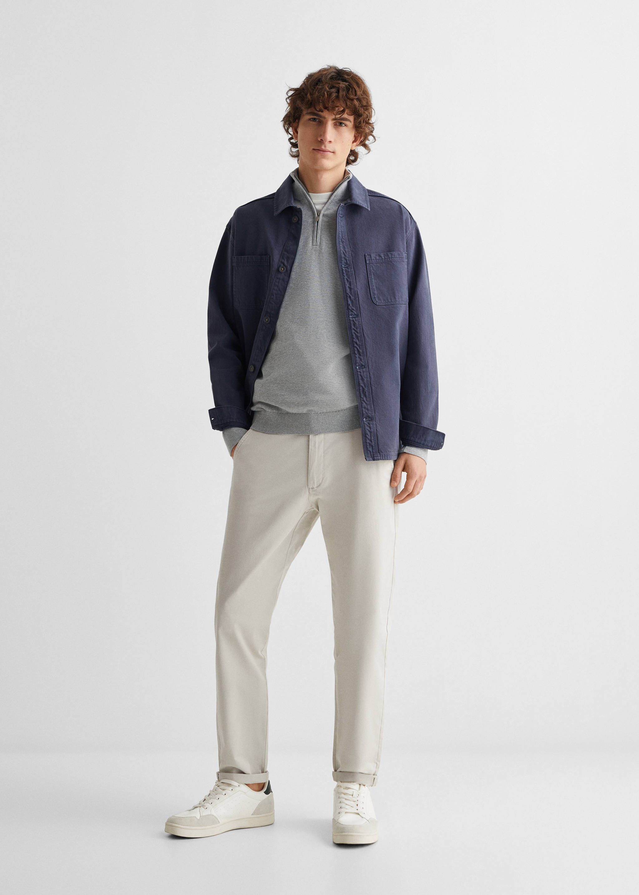 Pull-over col montant zip - Plan général