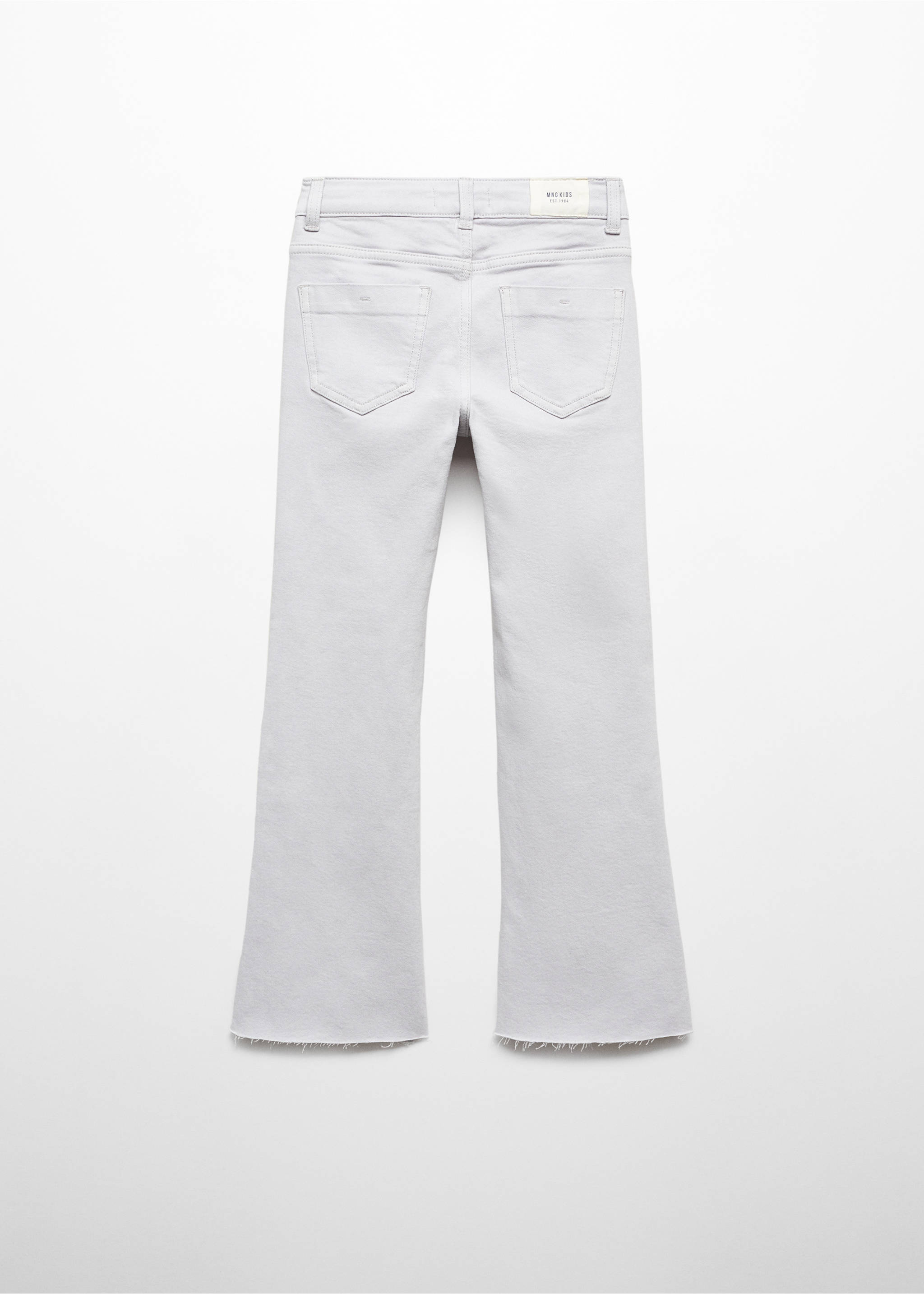 Flared jeans with opening - Reverse of the article, Sky Blue. Ref: 67010675-00.