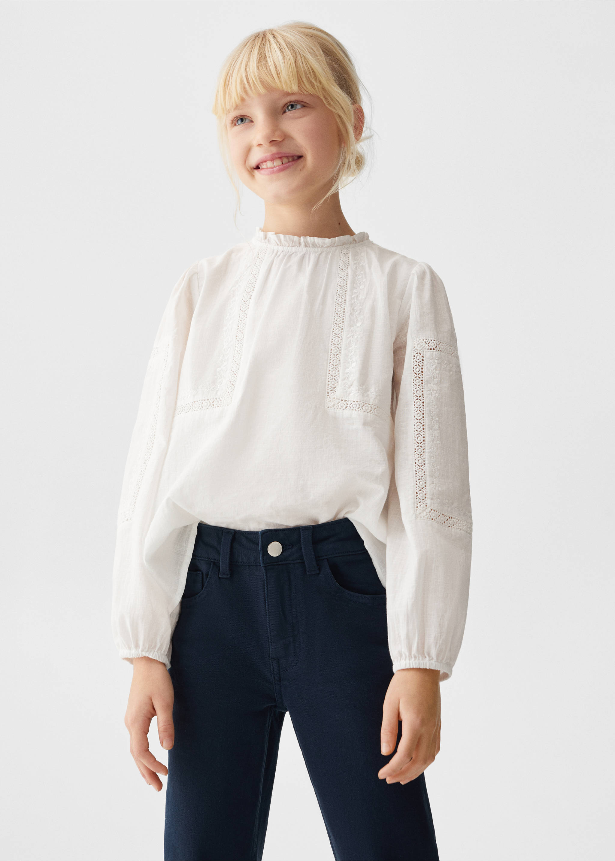 Flared jeans with opening - Medium plane, Dark Navy. Ref: 67010675-00.