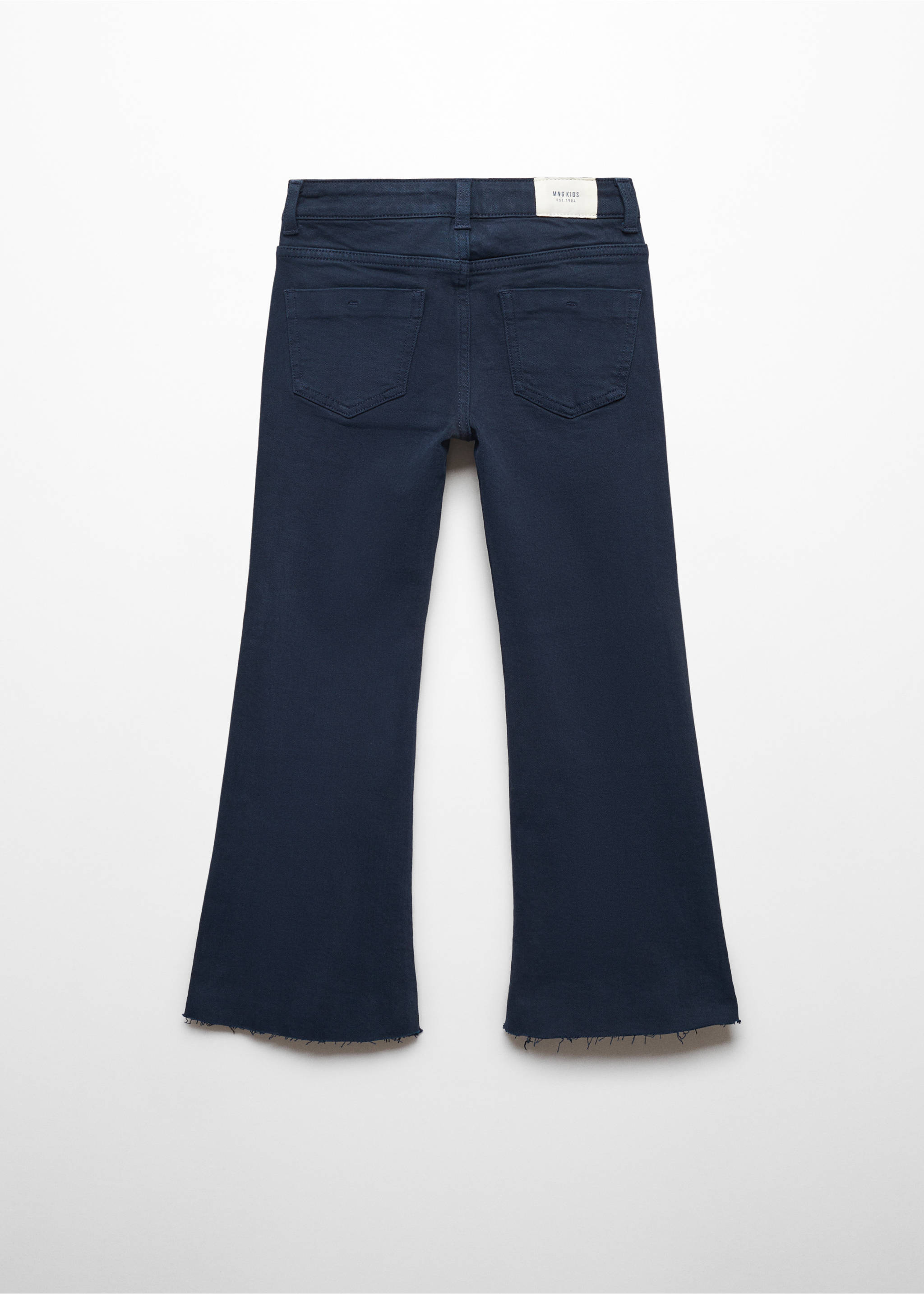 Flared jeans with opening - Reverse of the article, Dark Navy. Ref: 67010675-00.