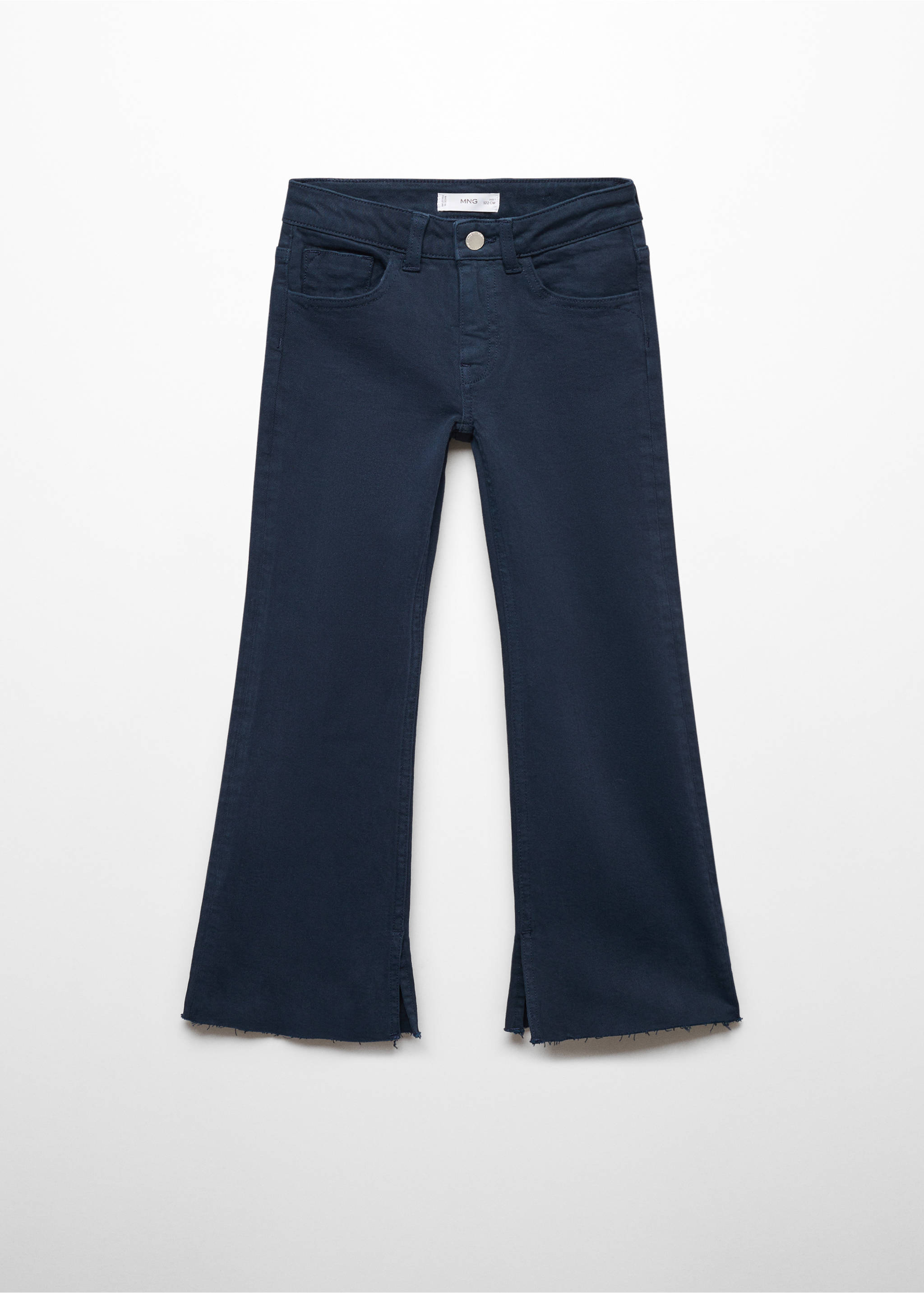 Flared jeans with opening - Article without model, Dark Navy. Ref: 67010675-00.