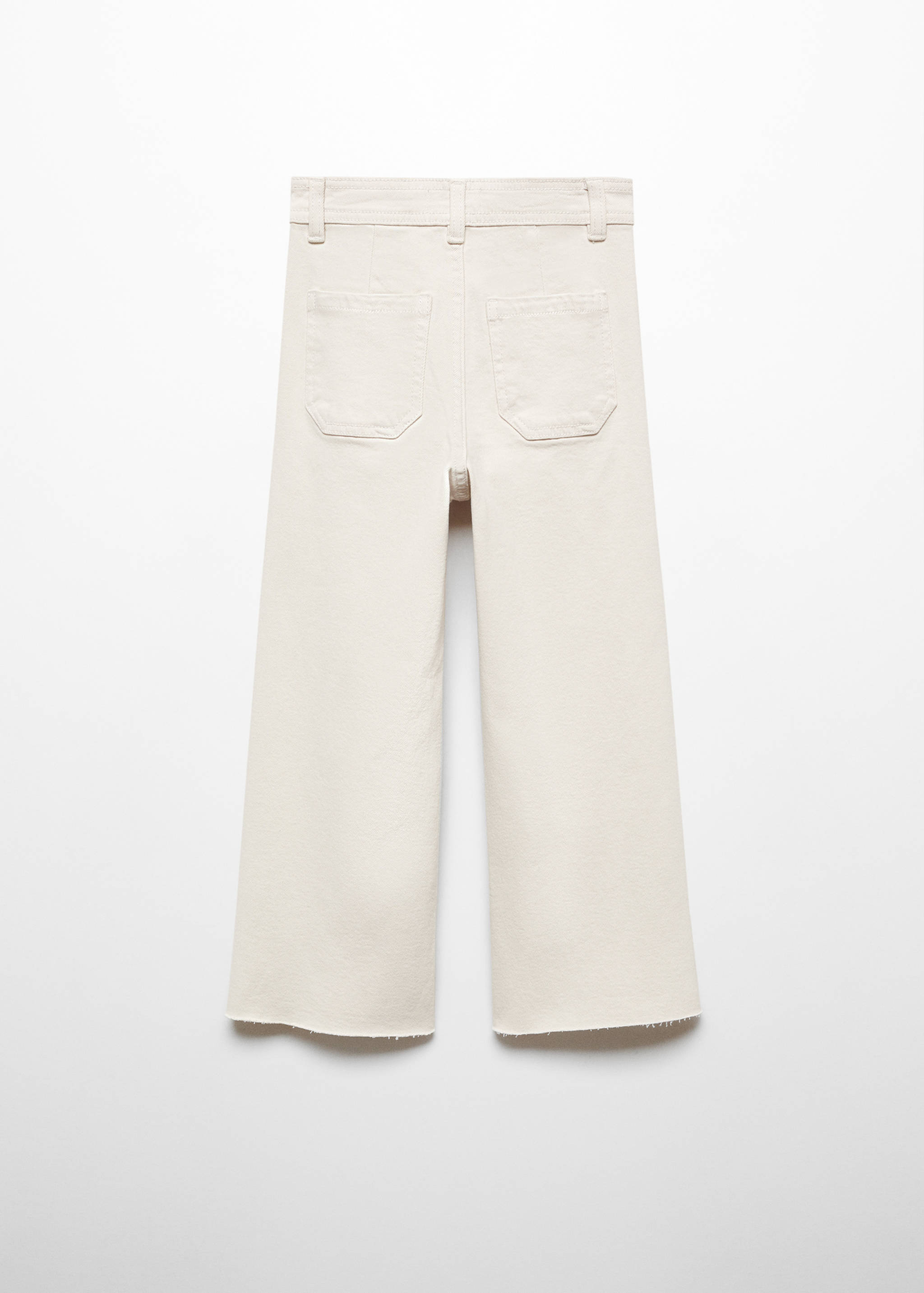 Frayed hem culotte jeans - Reverse of the article