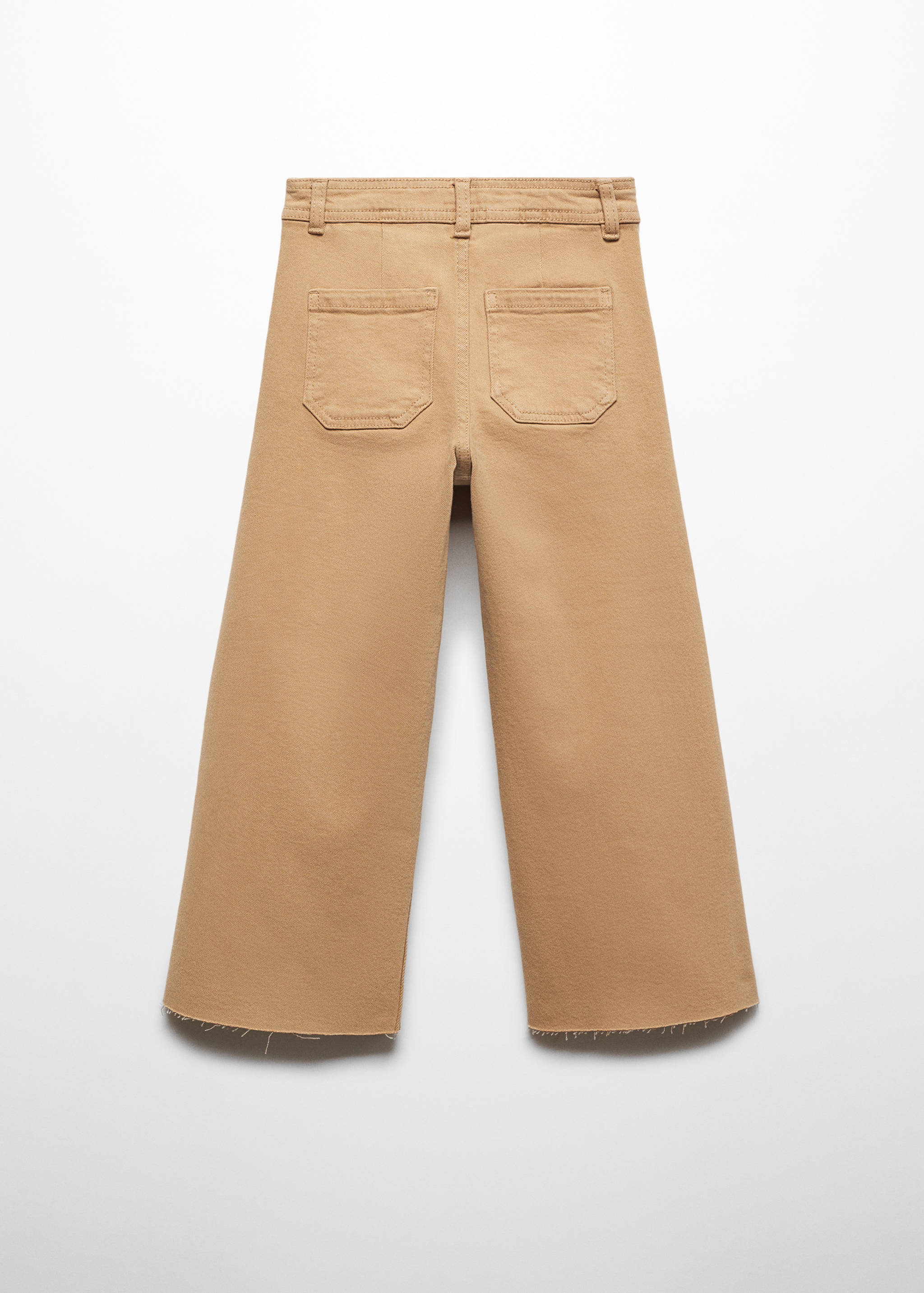 Frayed hem culotte jeans - Reverse of the article