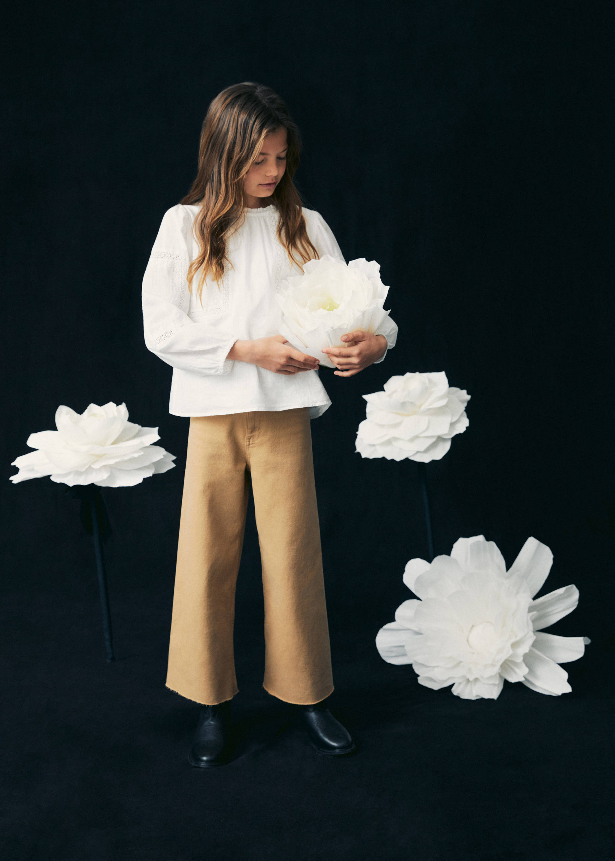 Frayed hem culotte jeans - Details of the article 5