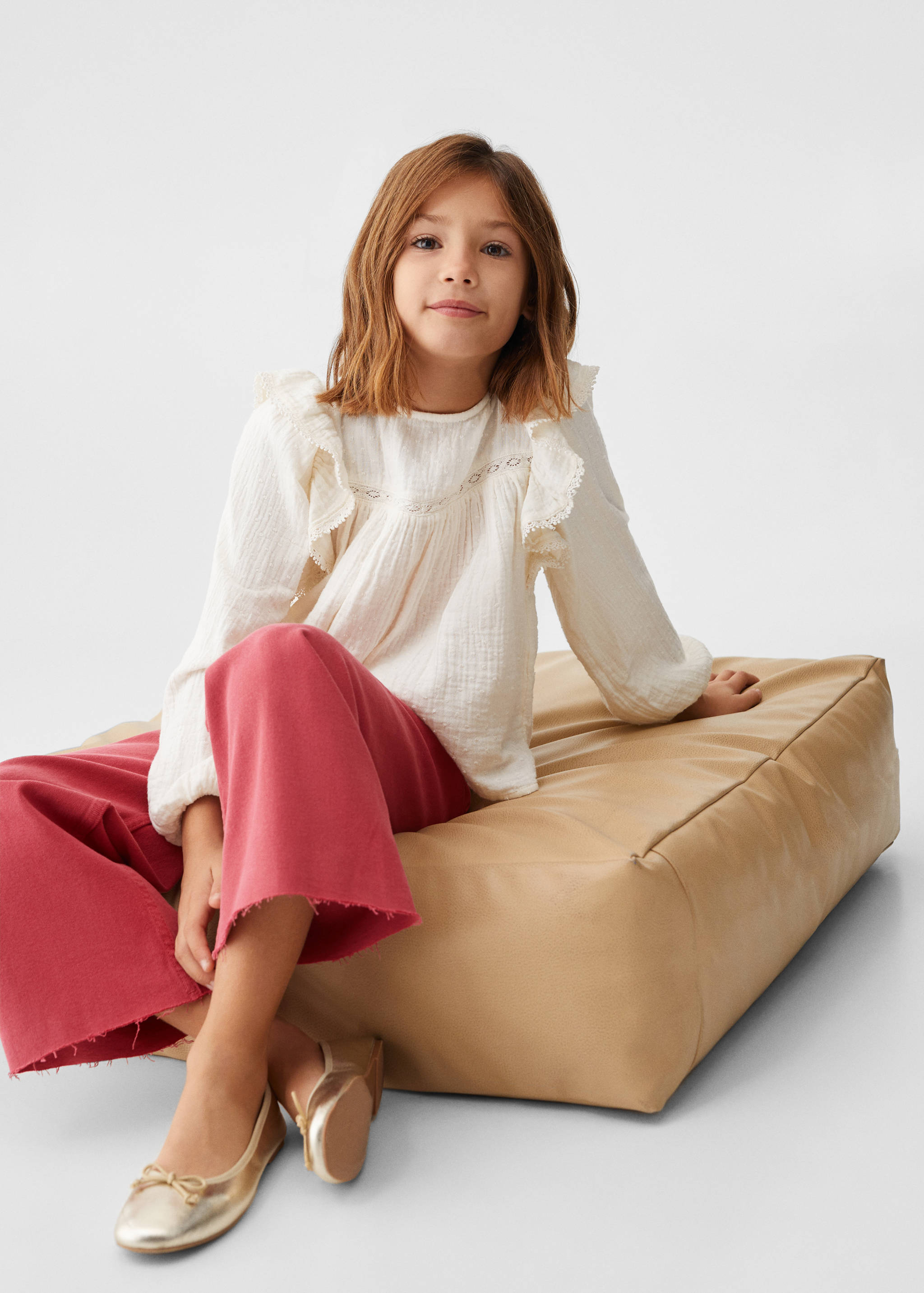 Frayed hem culotte jeans - Details of the article 1