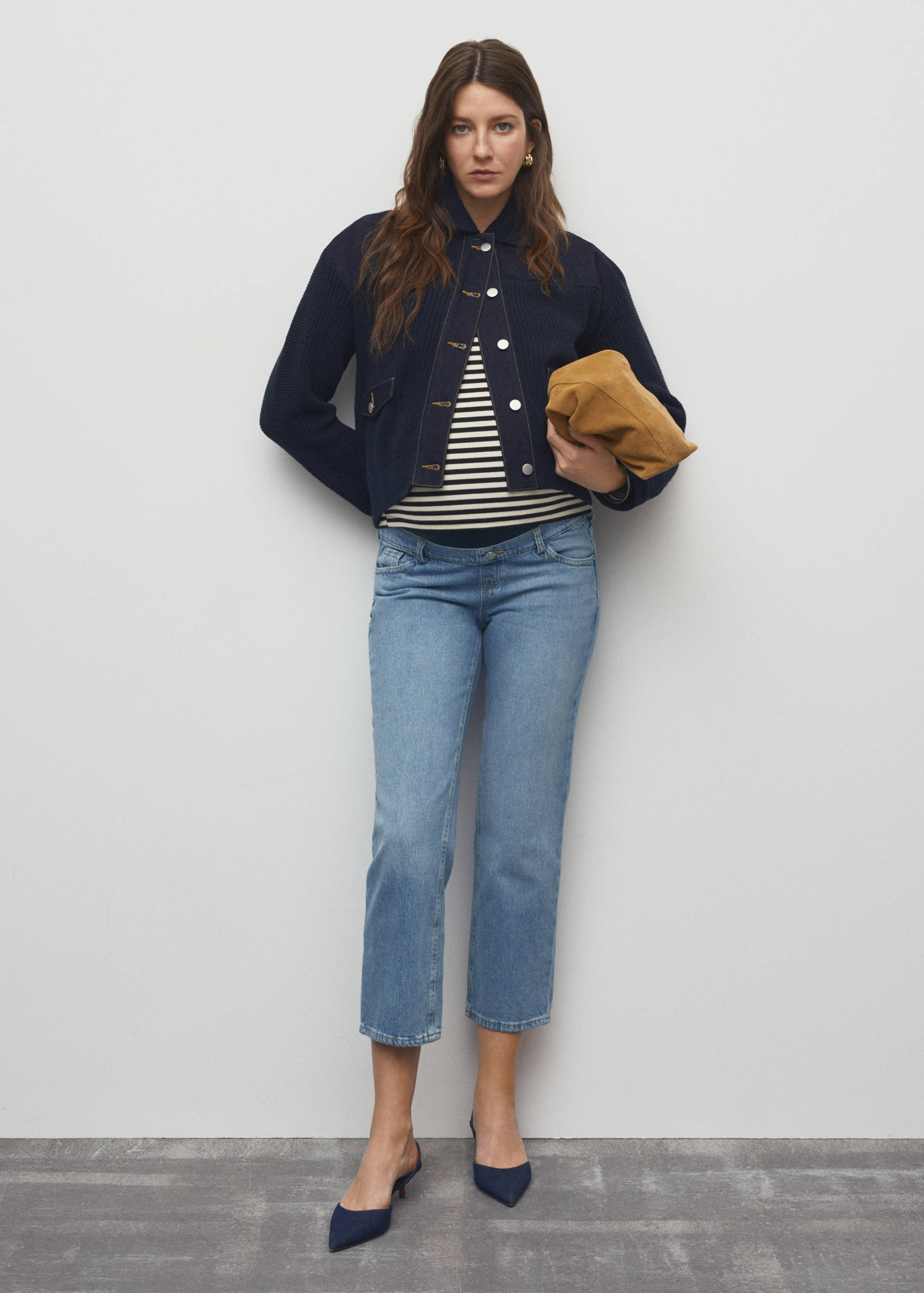 Прямые джинсы для будущей мамы - Общий план