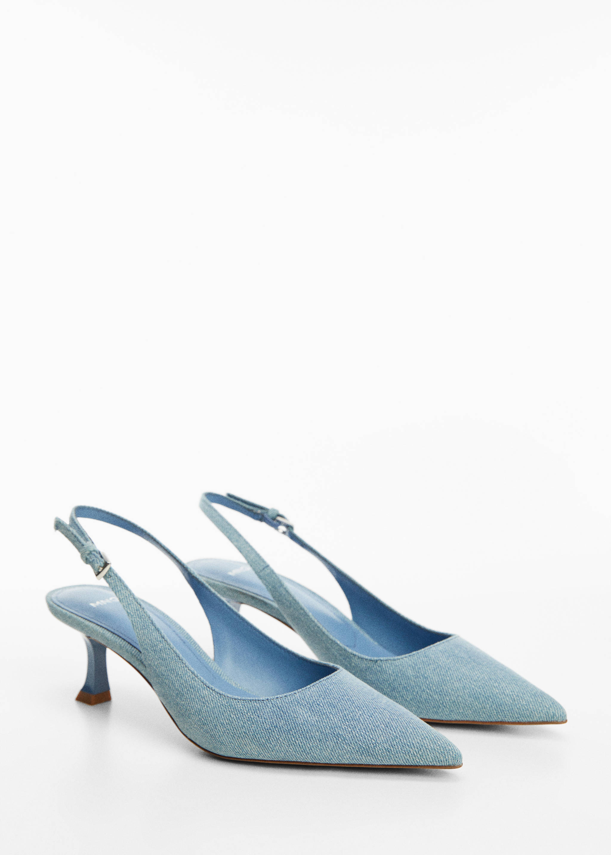 High-heeled denim shoes - Medium plane