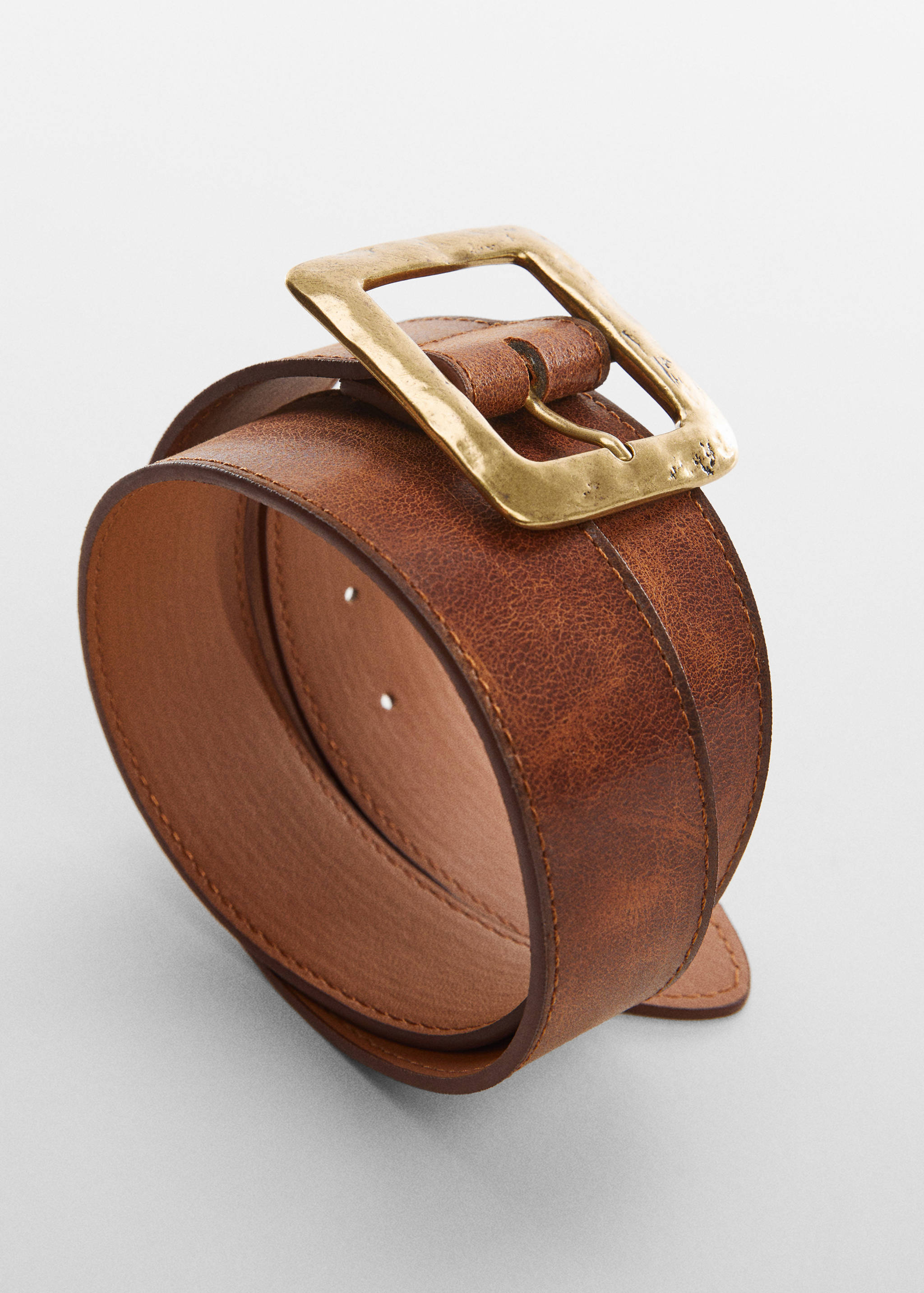 Textured square buckle belt - Details of the article 2