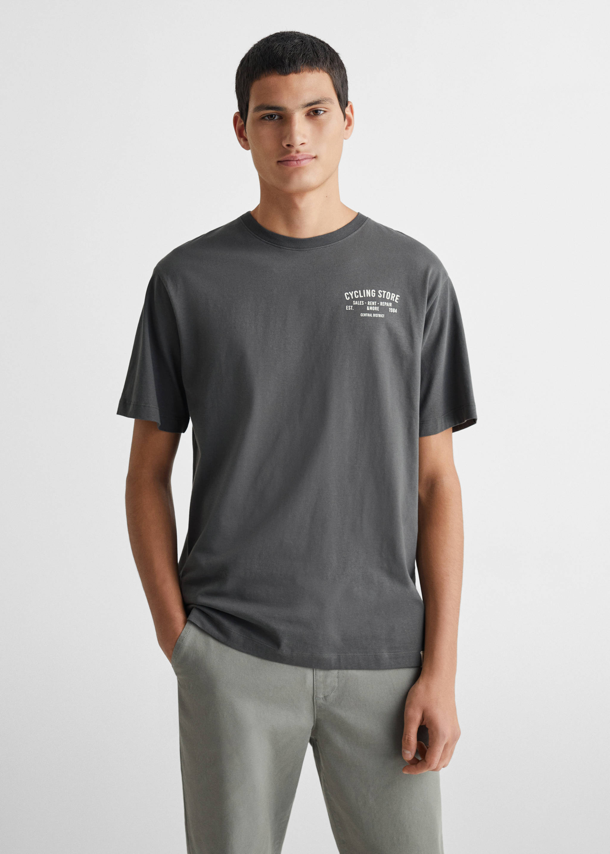 Printed message T-shirt - Medium plane