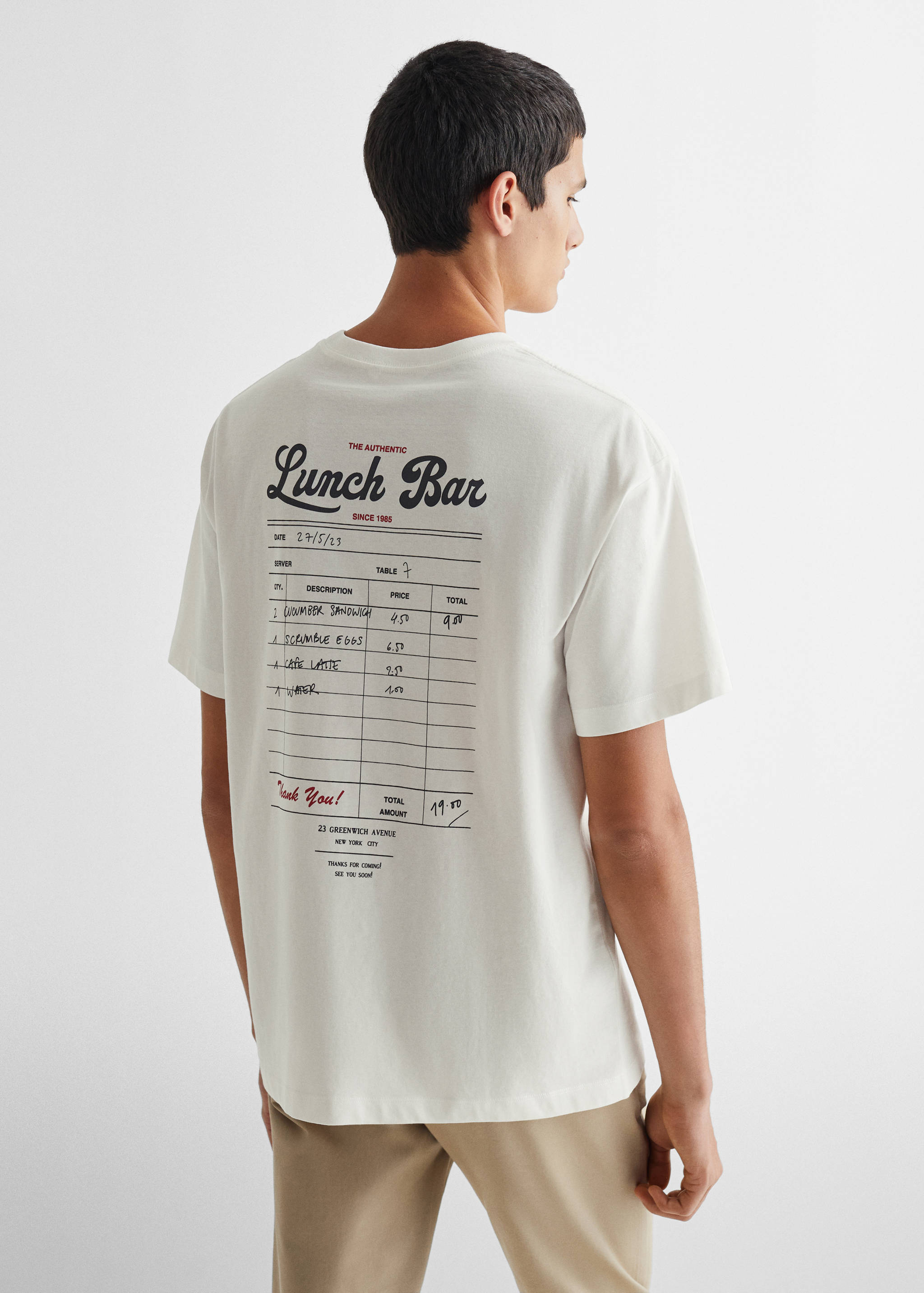 T-shirt message imprimé - Verso de l’article