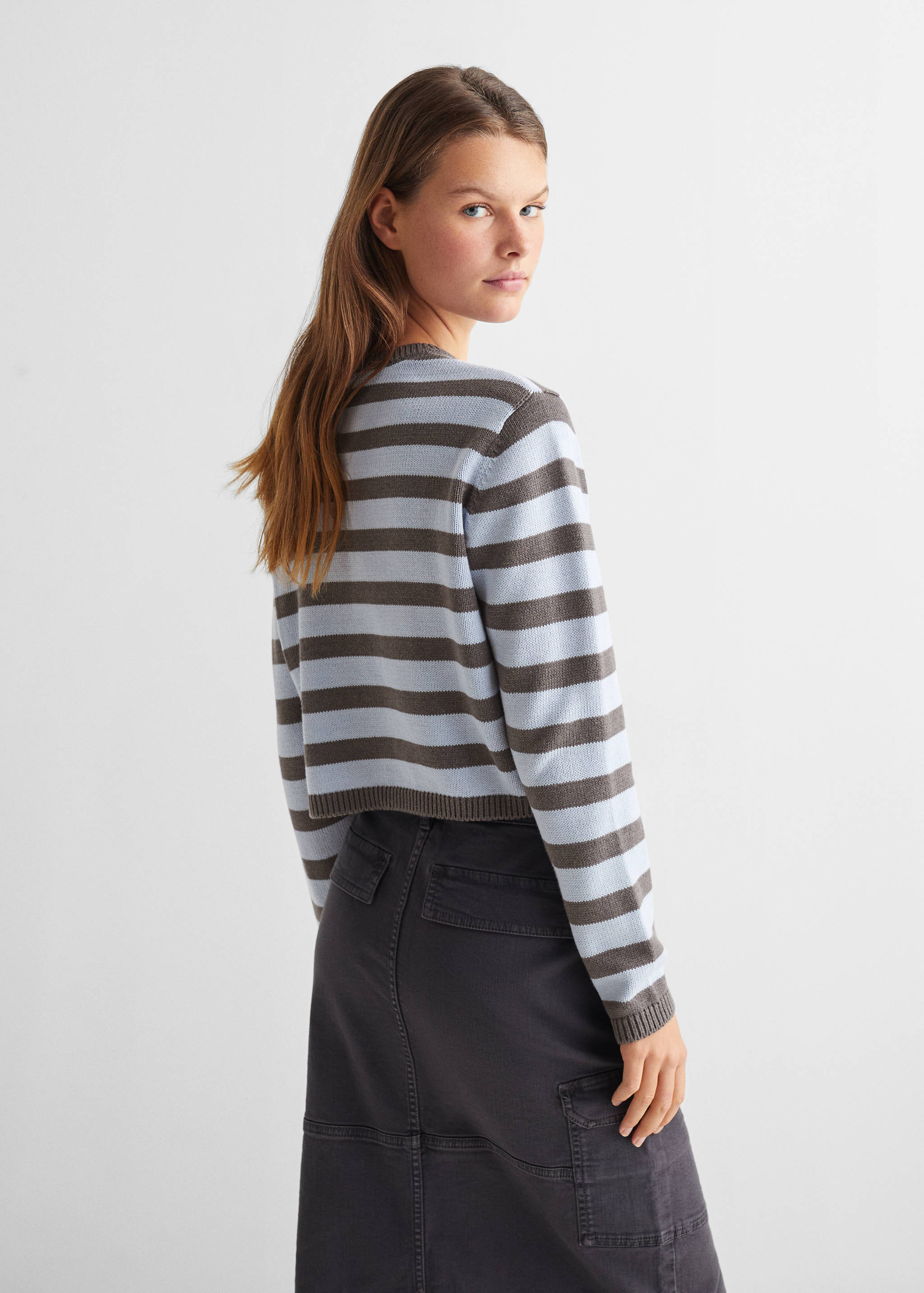 Pull-over en maille à rayures - Verso de l’article