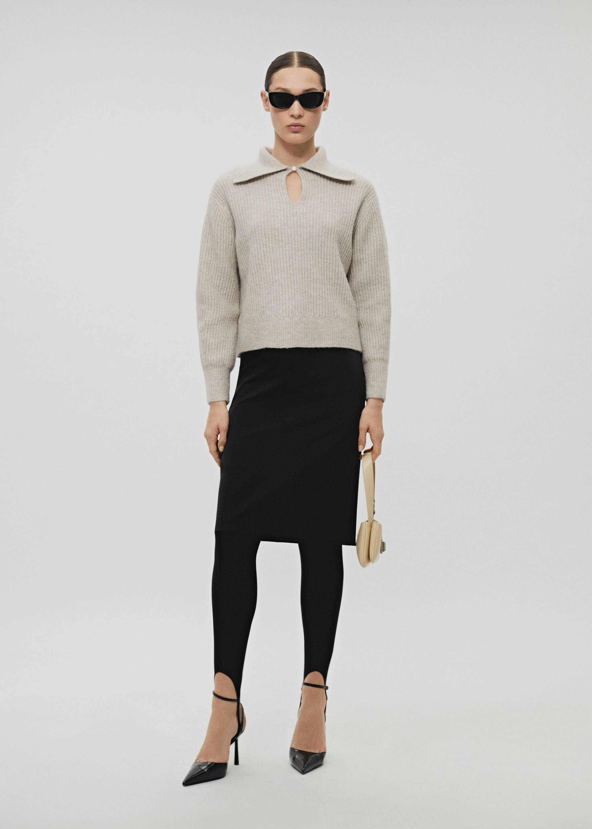 Camp-collar knit sweater - Details of the article 6