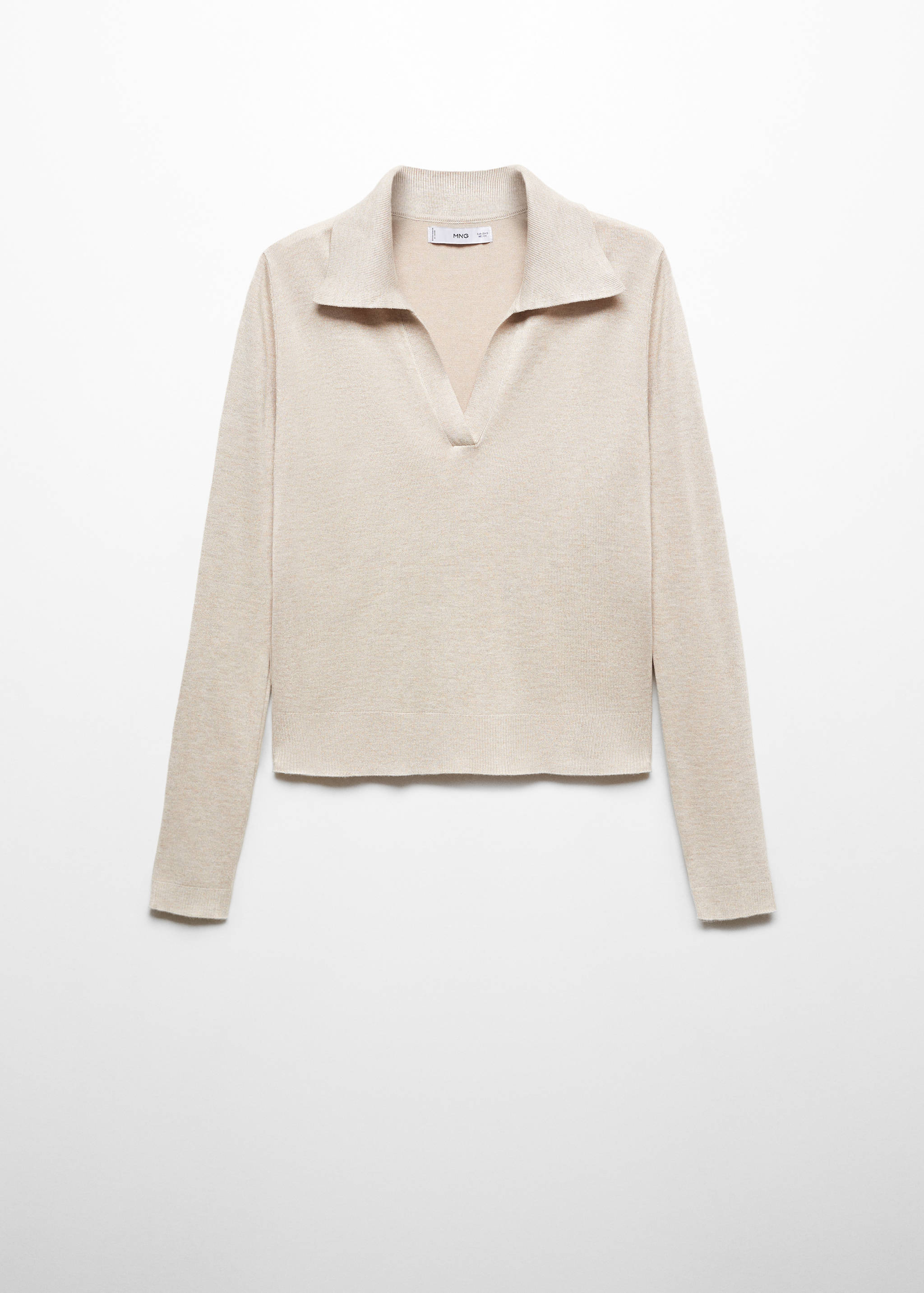 Knitted polo-neck sweater - Article without model