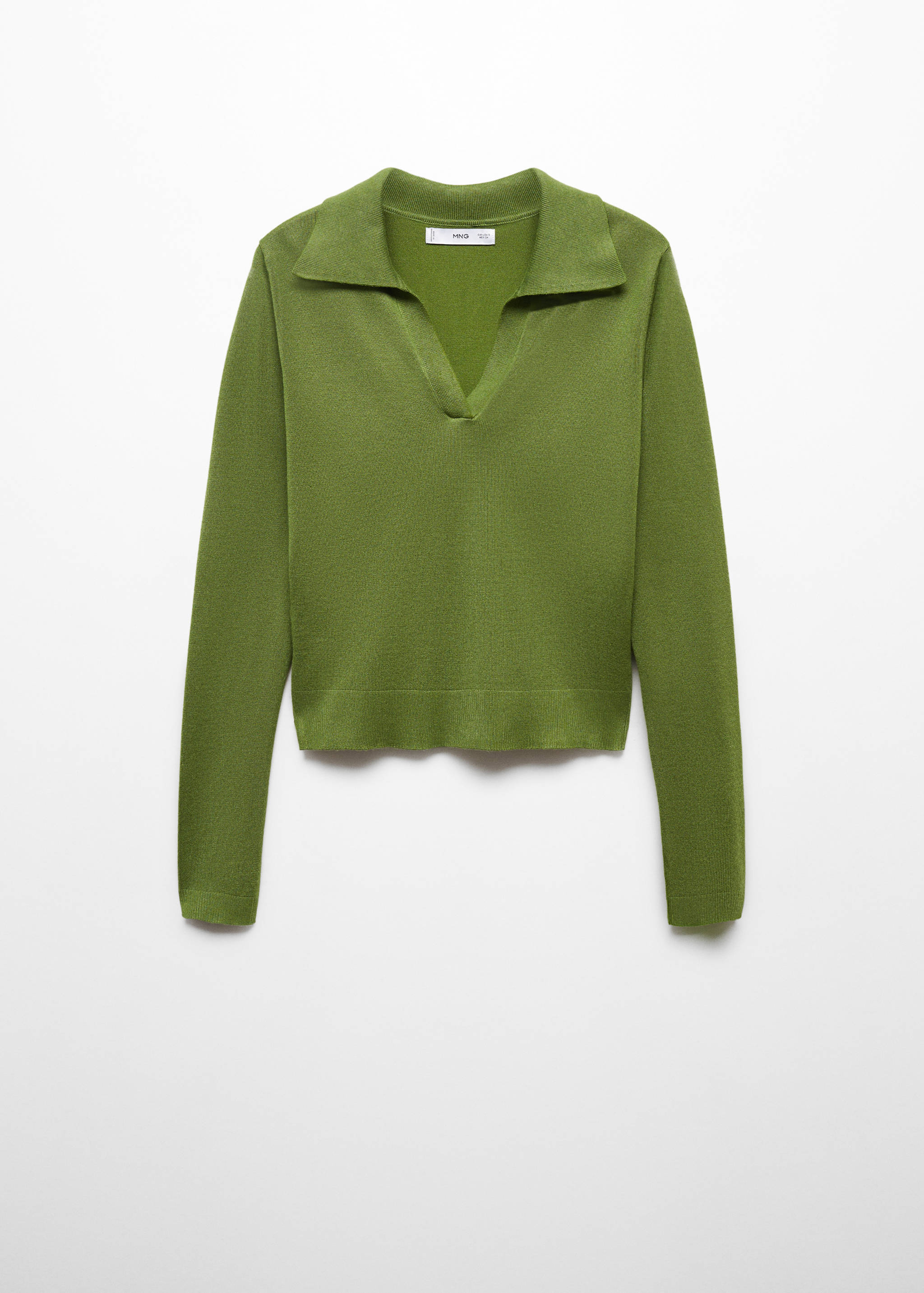Knitted polo-neck sweater - Article without model