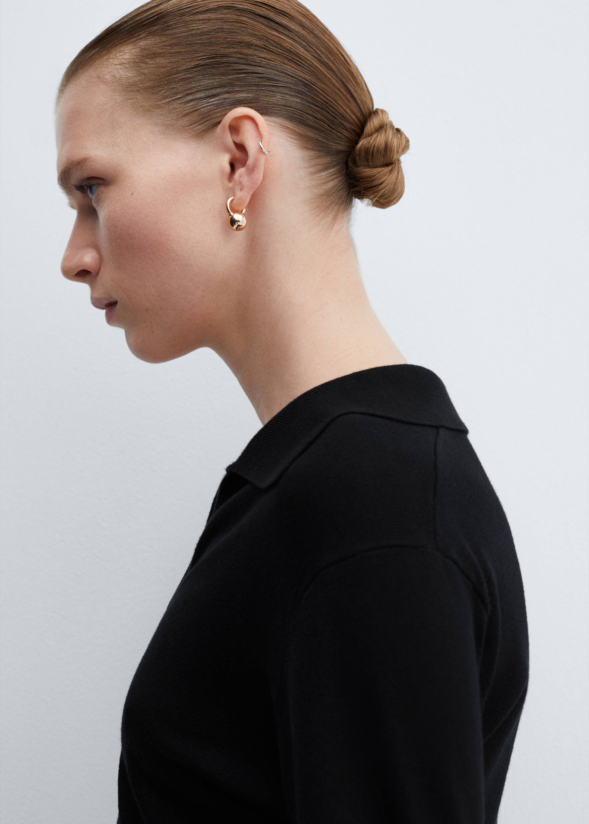 Knitted polo-neck sweater - Details of the article 1