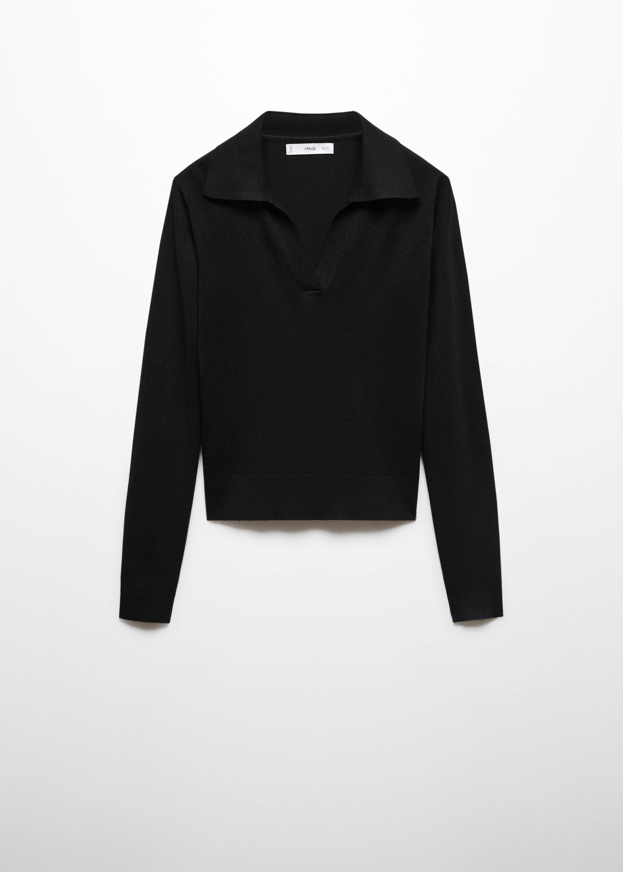 Knitted polo-neck sweater - Article without model