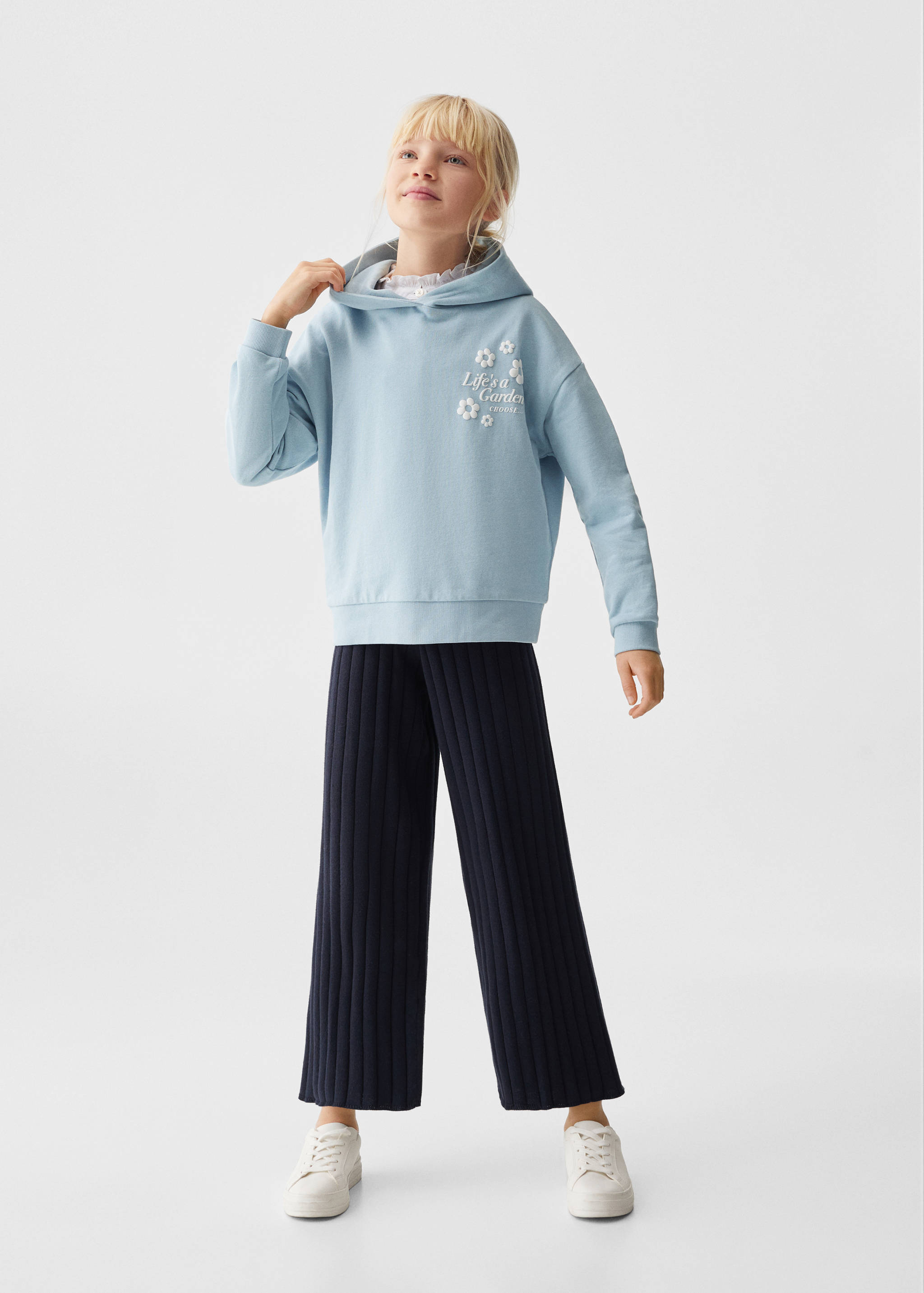 Baumwoll-Sweatshirt mit Aufschrift - Allgemeine Ansicht