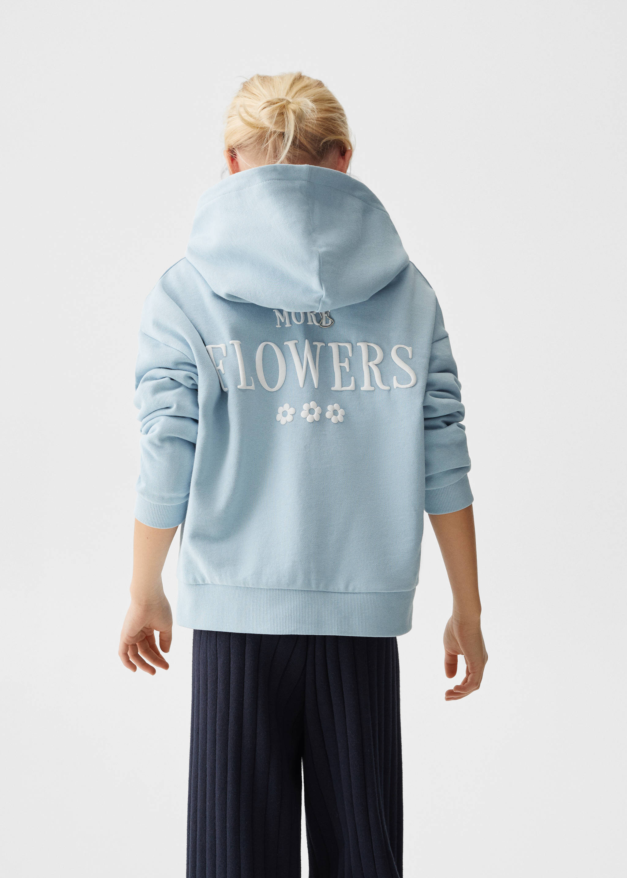 Baumwoll-Sweatshirt mit Aufschrift - Rückseite des Artikels