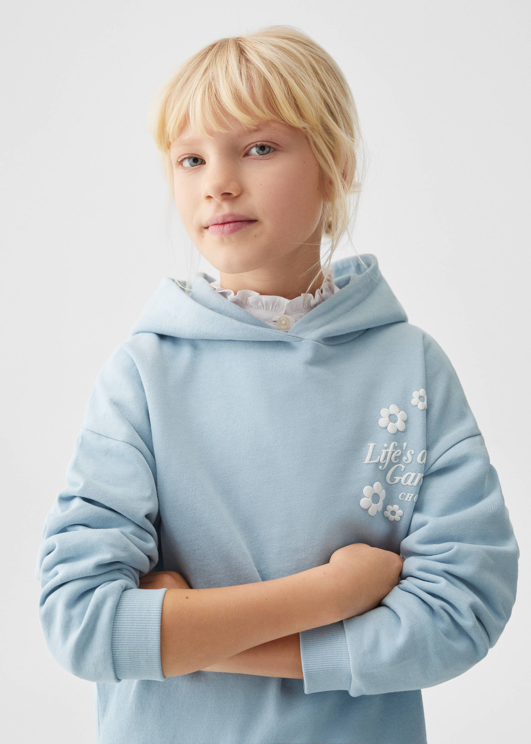 Baumwoll-Sweatshirt mit Aufschrift - Detail des Artikels 1