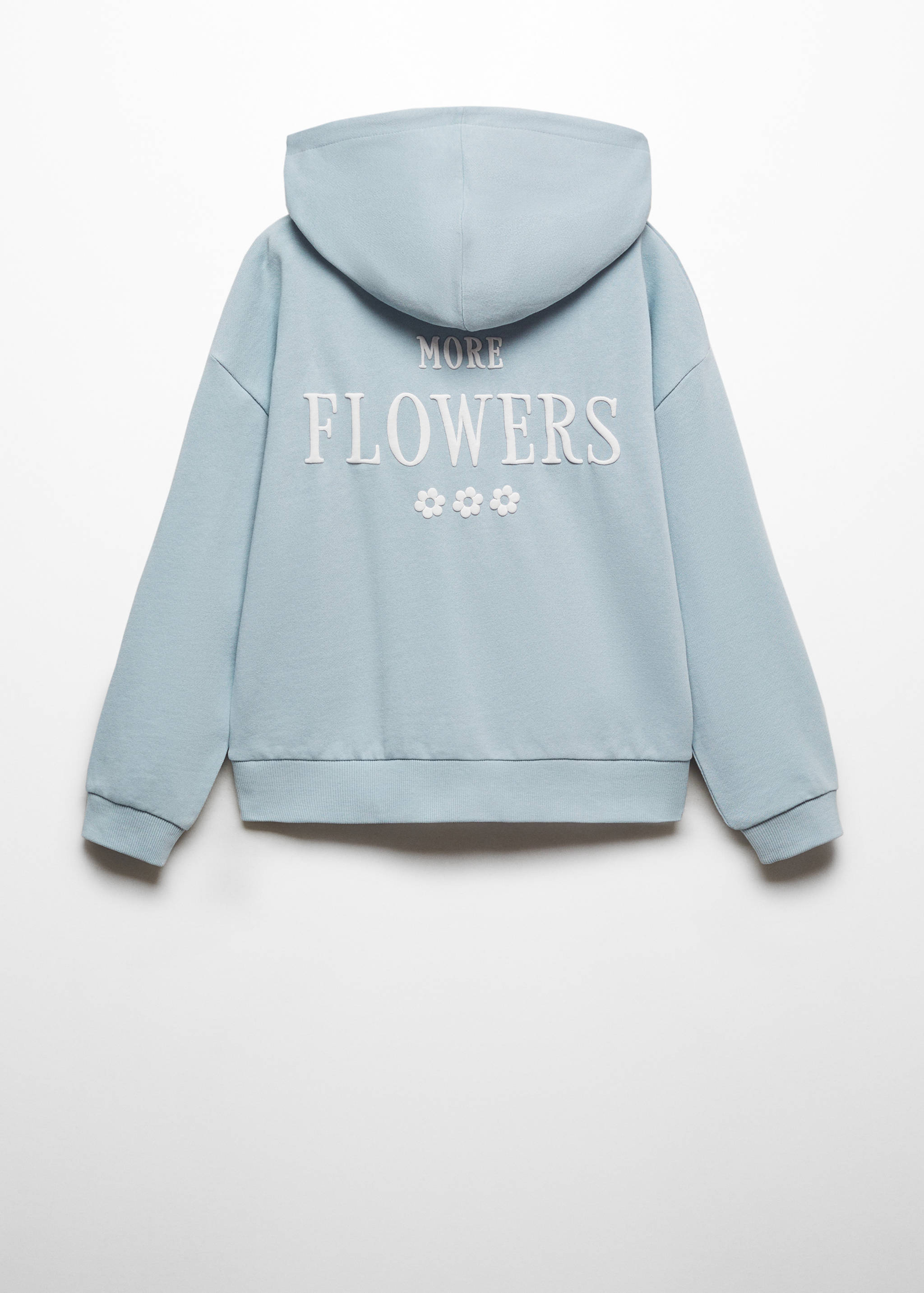 Baumwoll-Sweatshirt mit Aufschrift - Rückseite des Artikels
