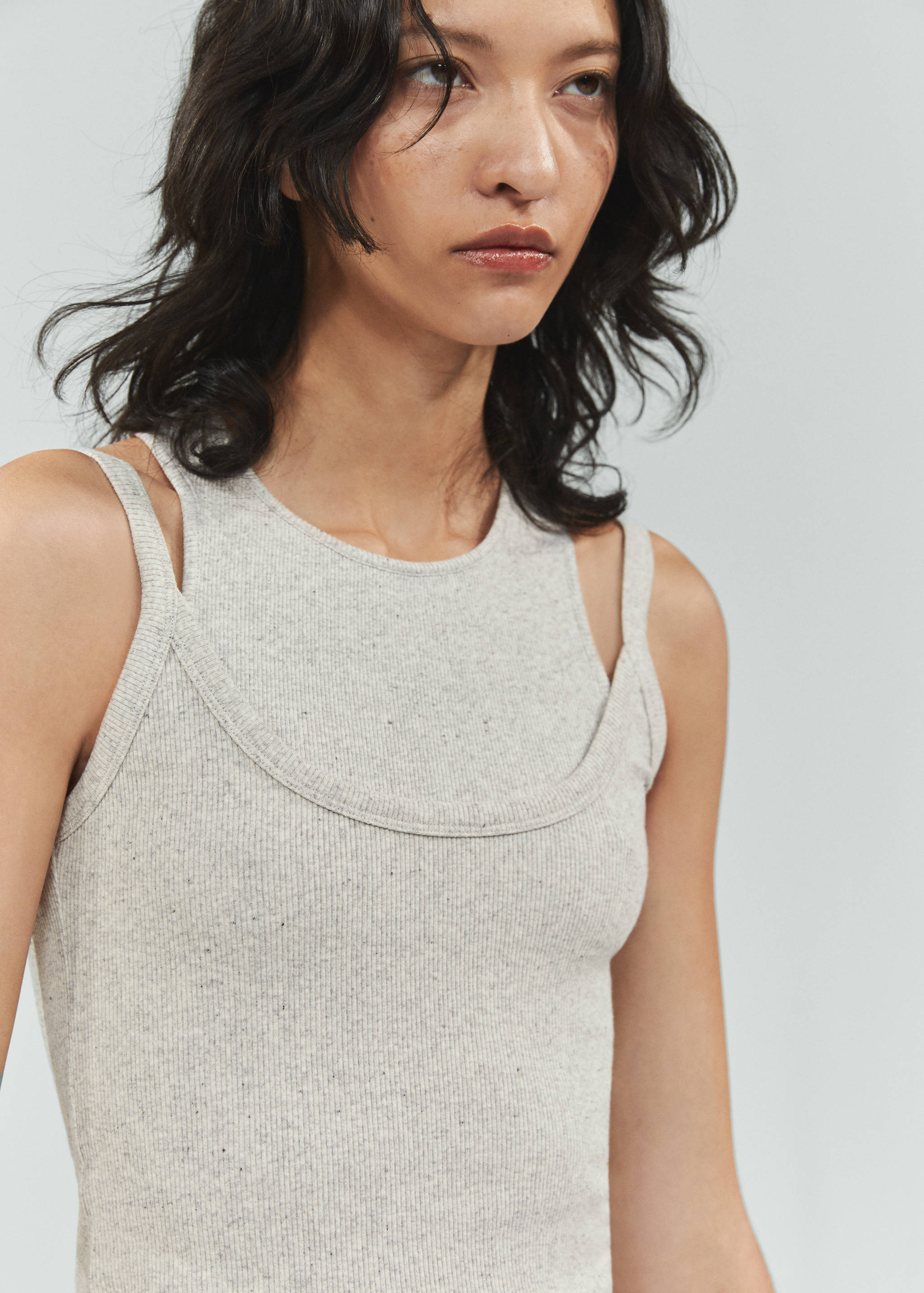 Cotton shirt with stud detail - Details of the article 1
