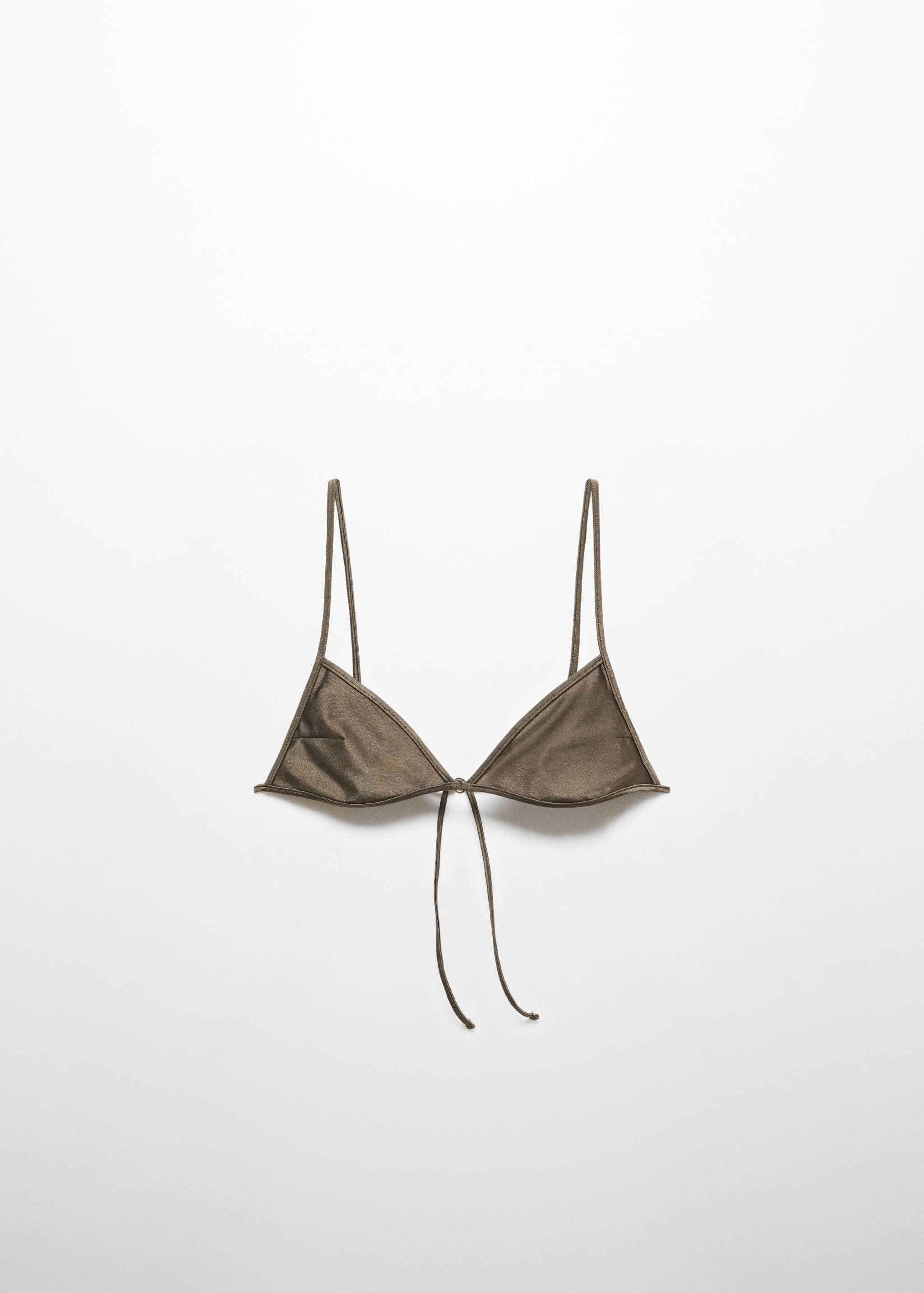 Metallic-detail bikini top - Article without model