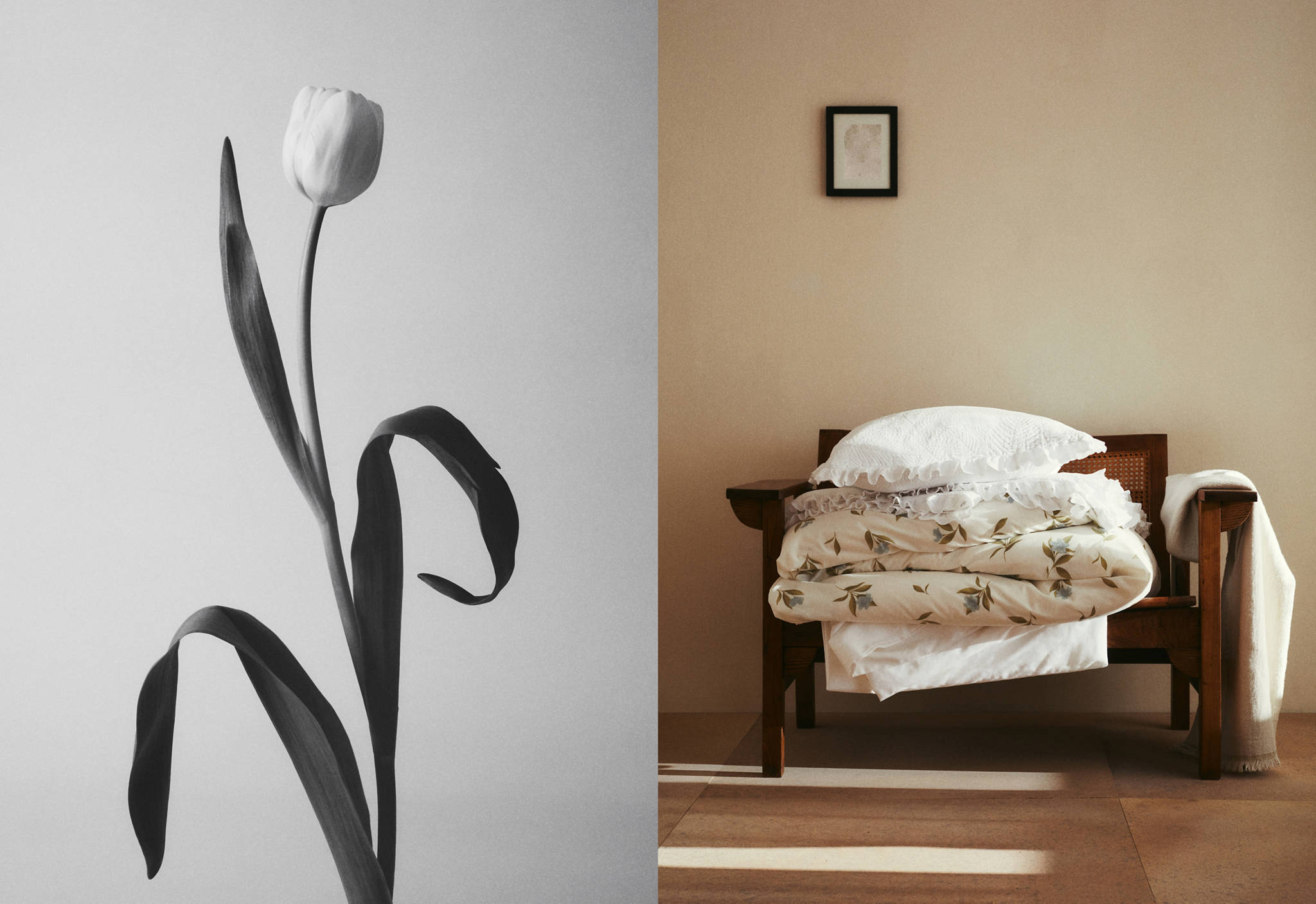 Housse de couette micro imprimé à fleurs Lit 150cm - Plan panoramique