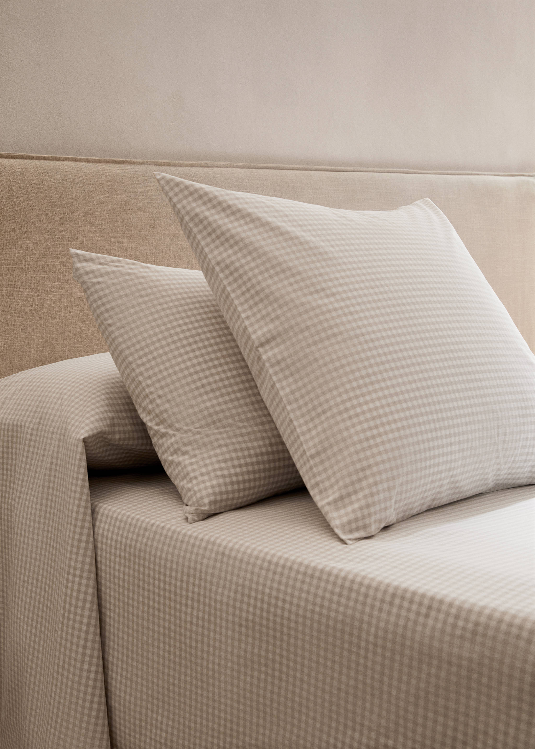 Vichy printed pillowcase 45x110cm - General plane