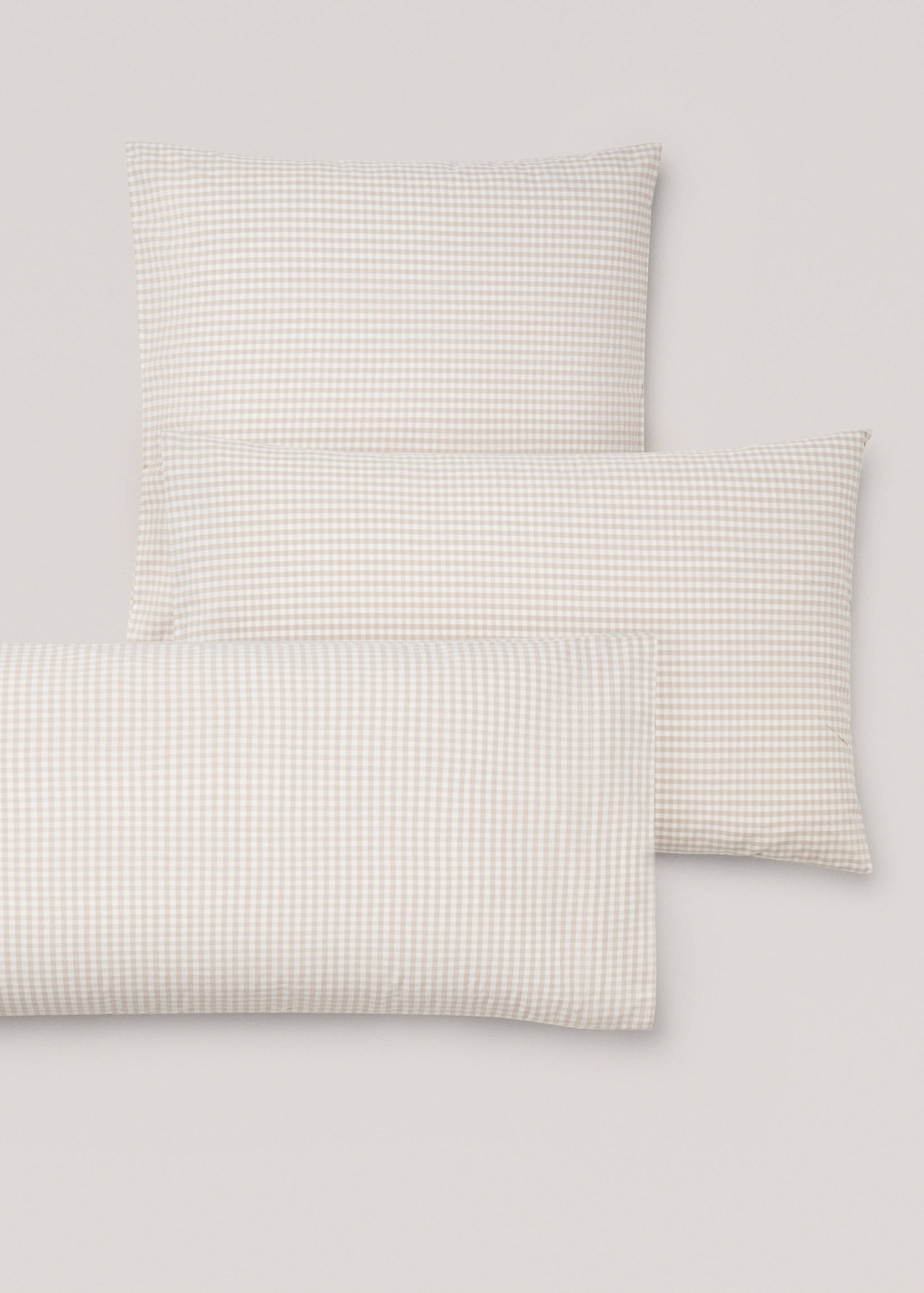 Vichy printed pillowcase 45x110cm - Details of the article 4