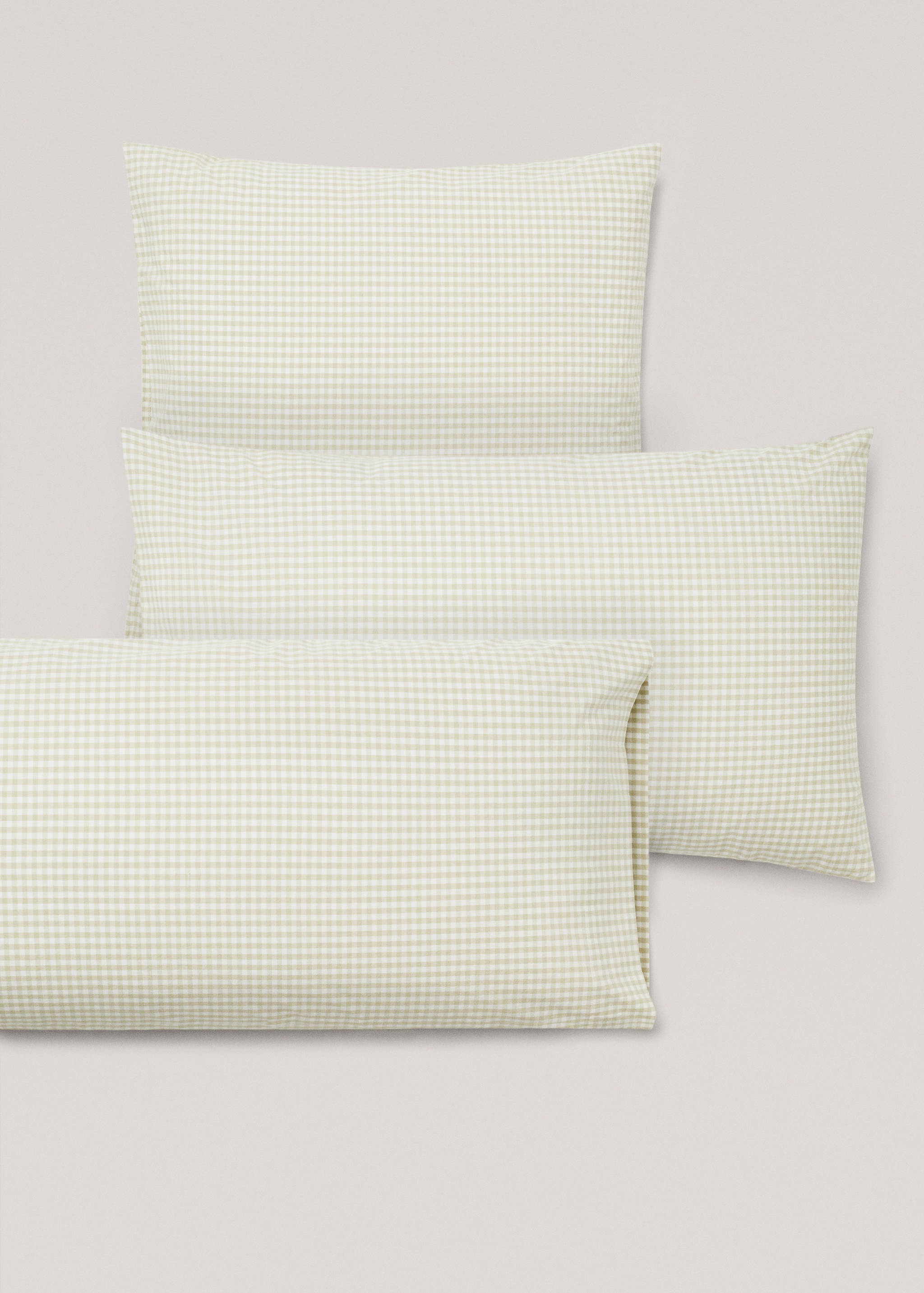 Vichy printed pillowcase 45x110cm - Details of the article 4
