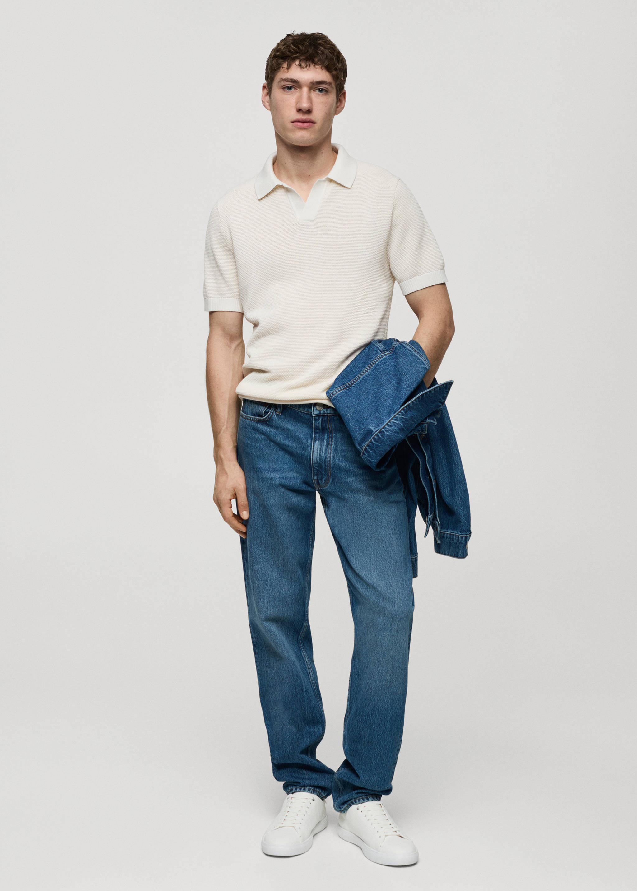 Straight-fit jeans met medium wassing - Overzichtstekening