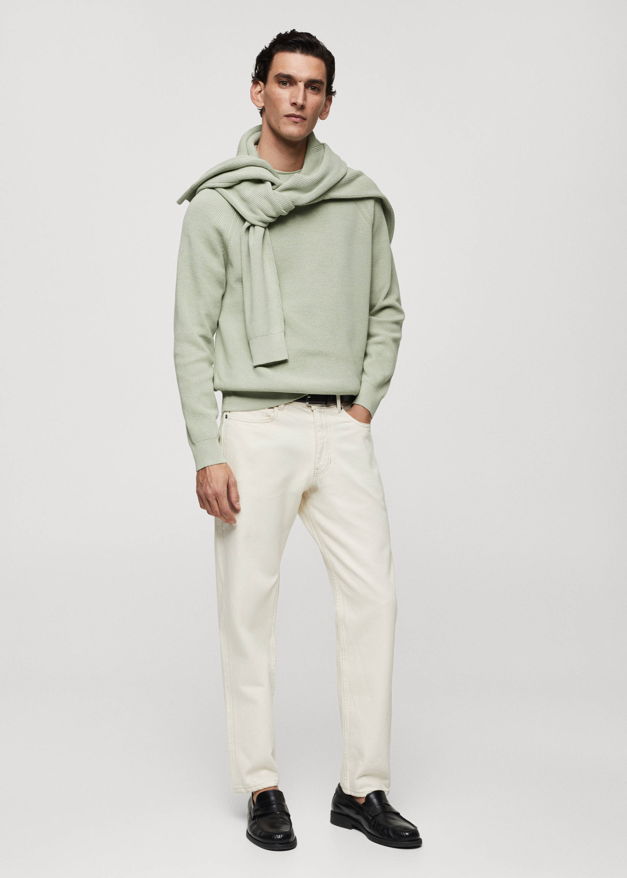 Jersey canalé cuello redondo - Plano general