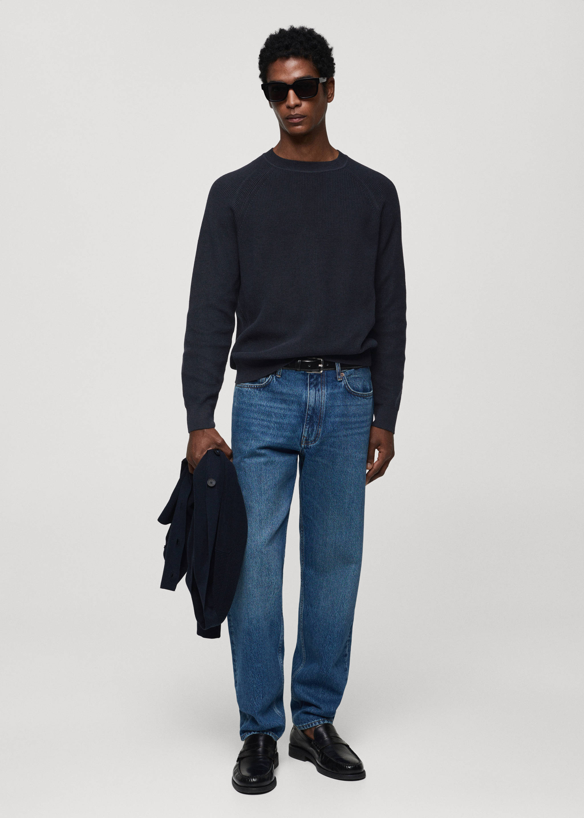 Jersey canalé cuello redondo - Plano general