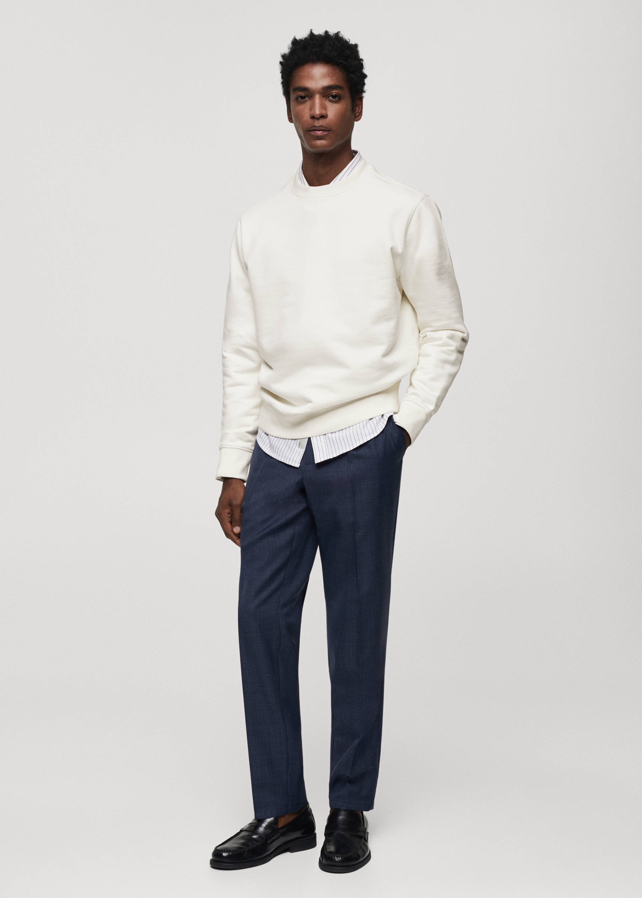 Sweat-shirt essentiel 100 % coton - Plan général