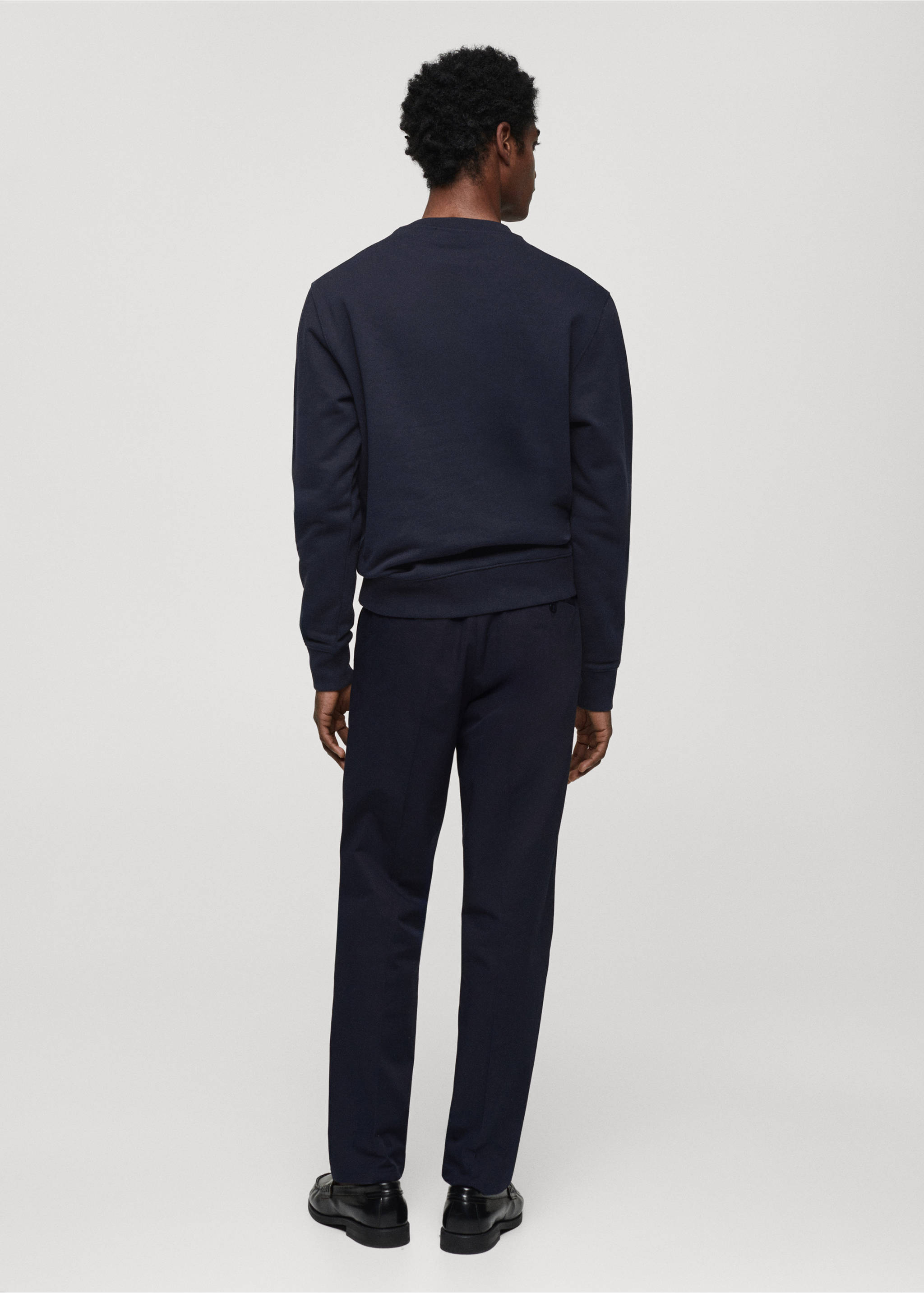 Sweat-shirt essentiel 100 % coton - Verso de l’article, Bleu marine foncé. Ref: 67014460-00.