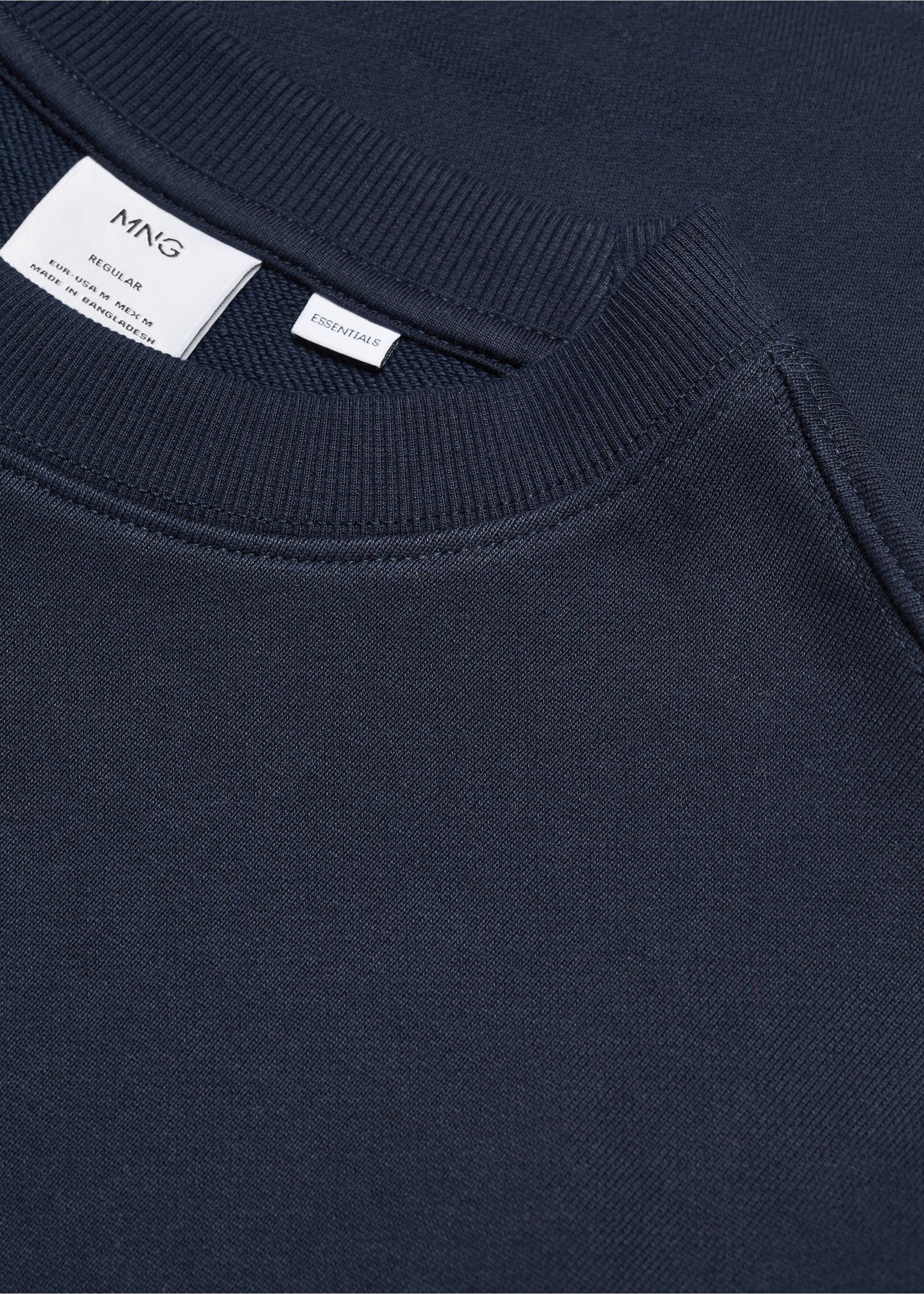 Sweat-shirt essentiel 100 % coton - Détail de l'article 8, Bleu marine foncé. Ref: 67014460-00.
