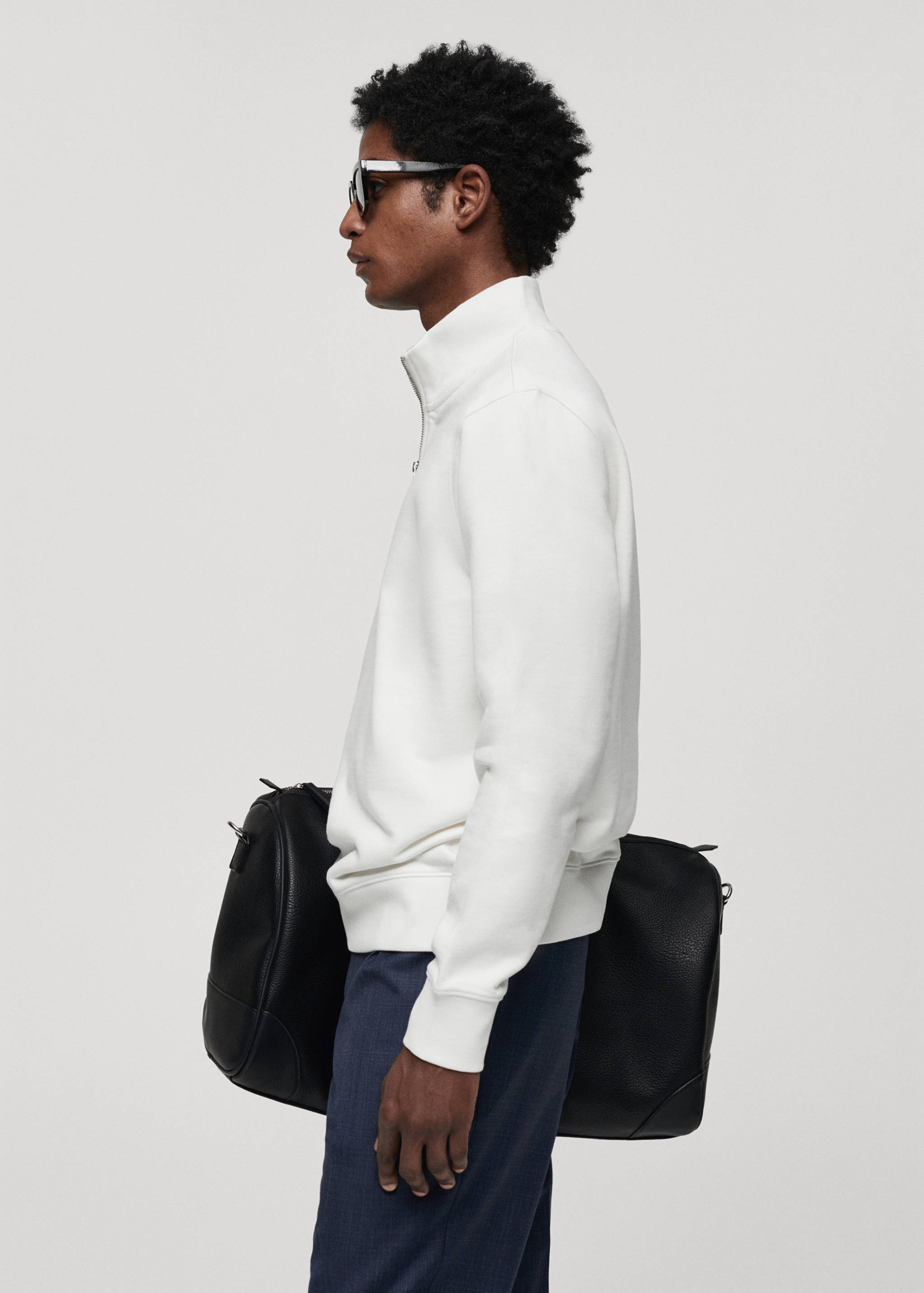 Zipper cotton sweater - Details of the article 2