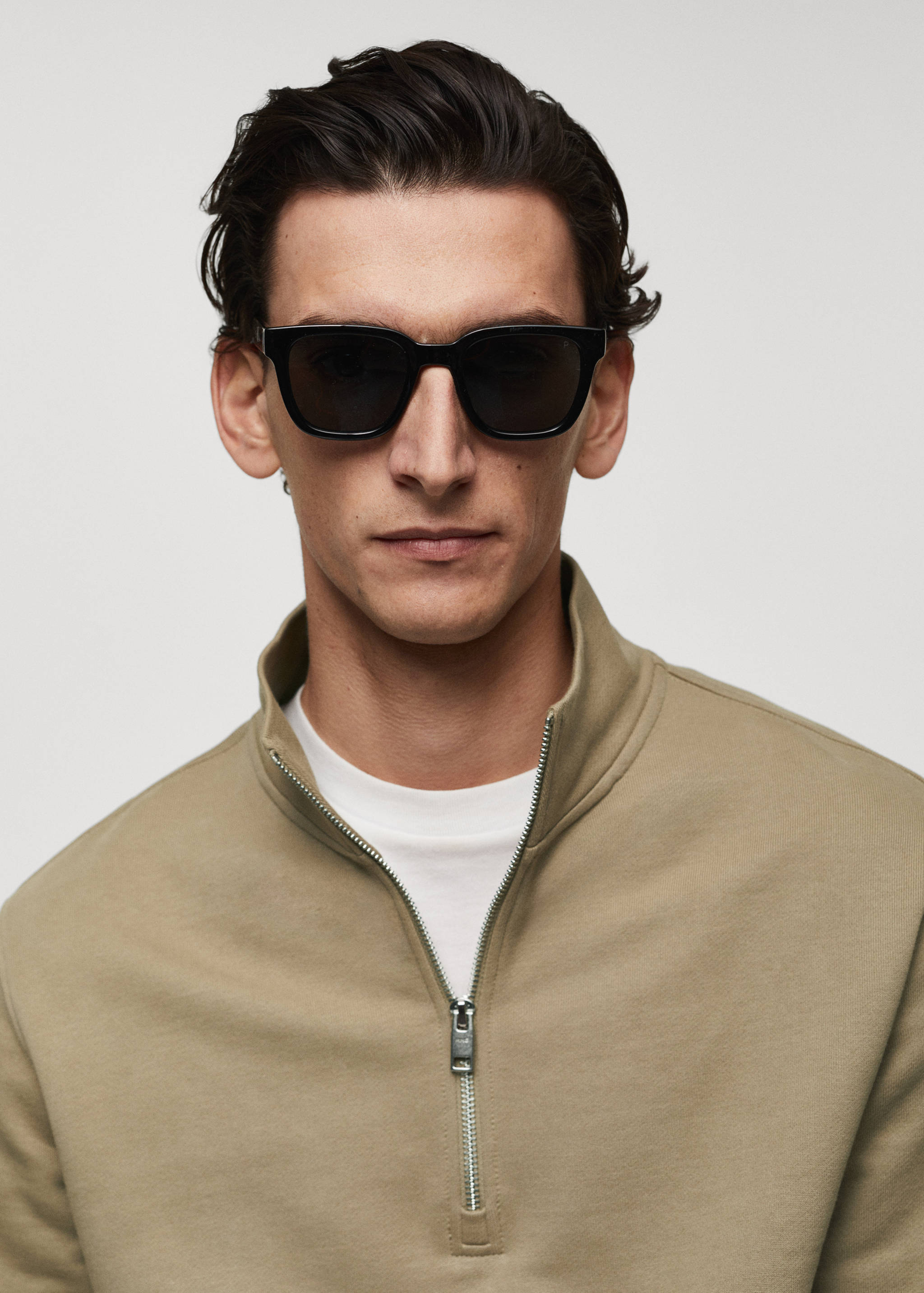 Zipper cotton sweater - Details of the article 1