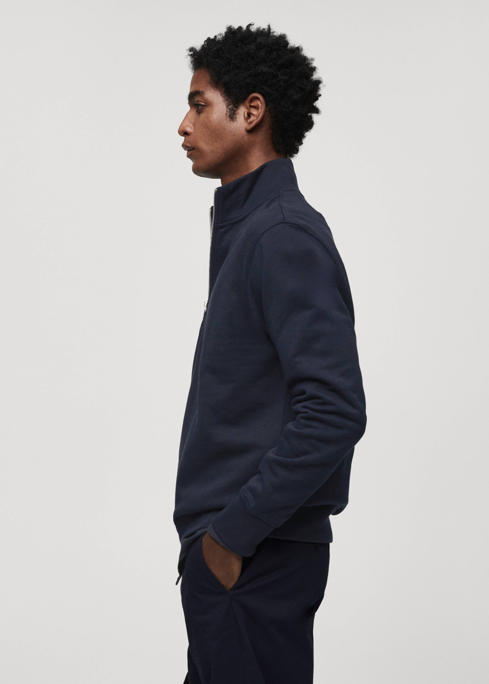 Zipper cotton sweater - Details of the article 2