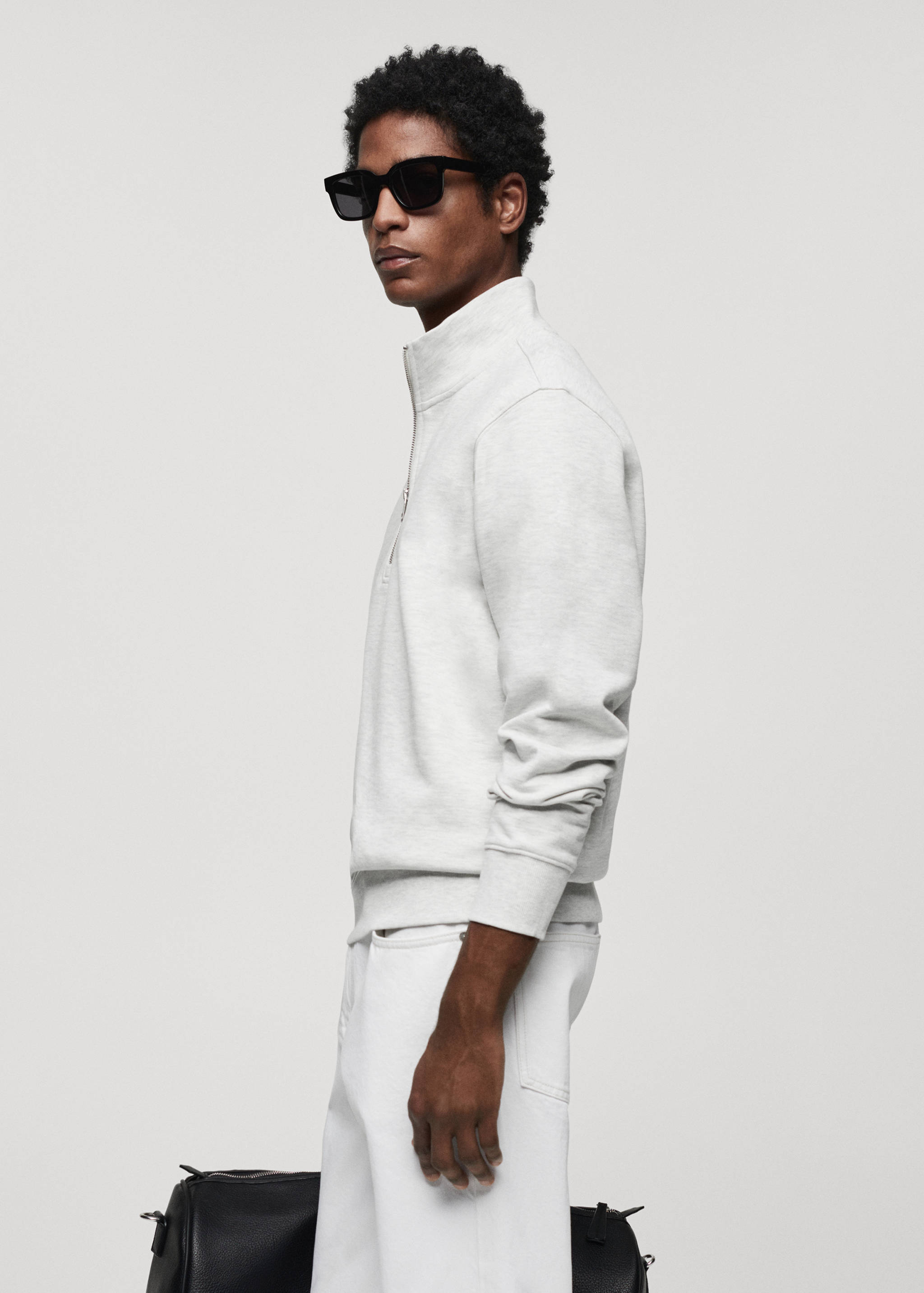 Zipper cotton sweater - Details of the article 2