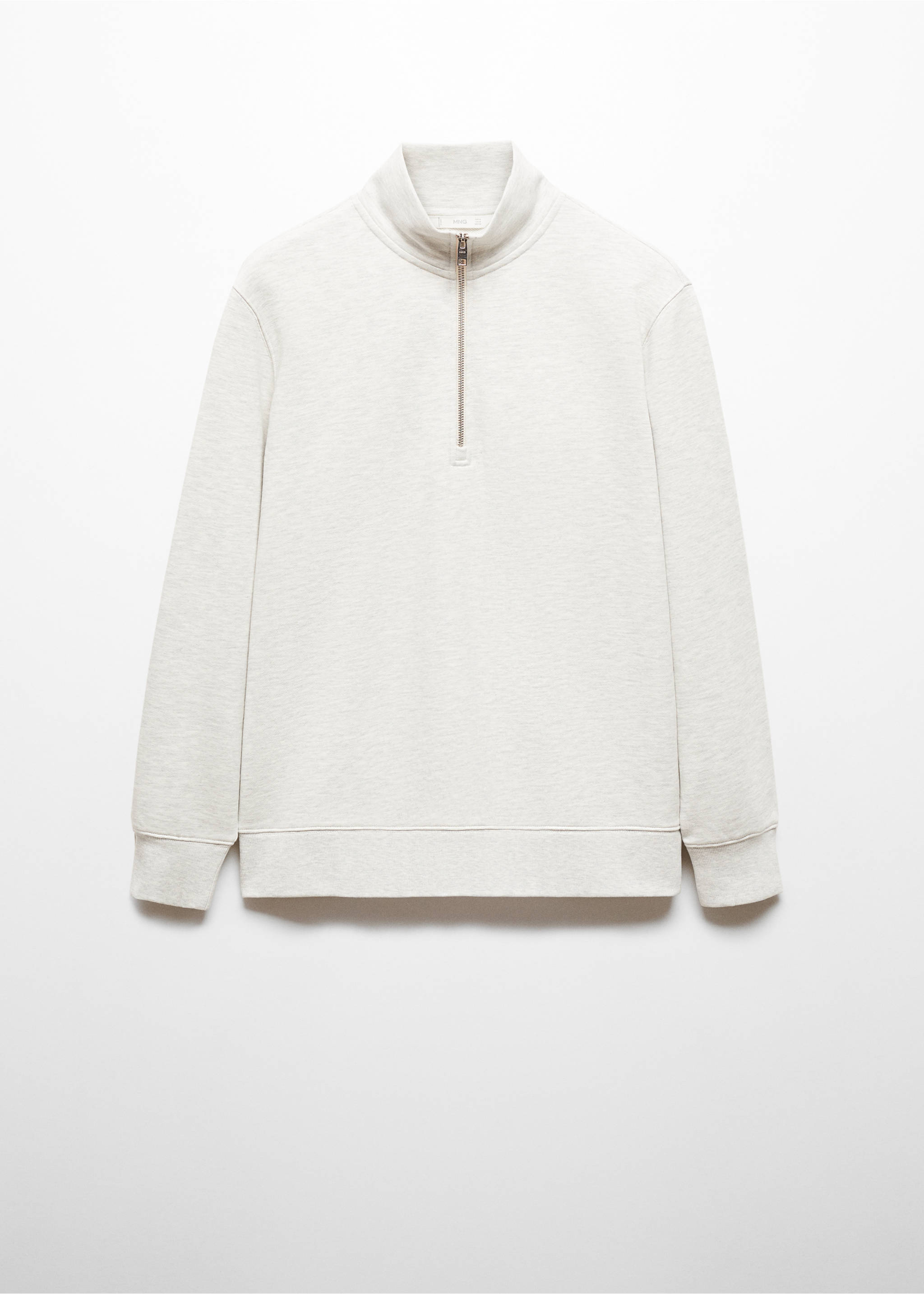 Felpa cotone zip - Articolo senza modello, Grigio chiaro vigoré. Ref: 67014462-00.