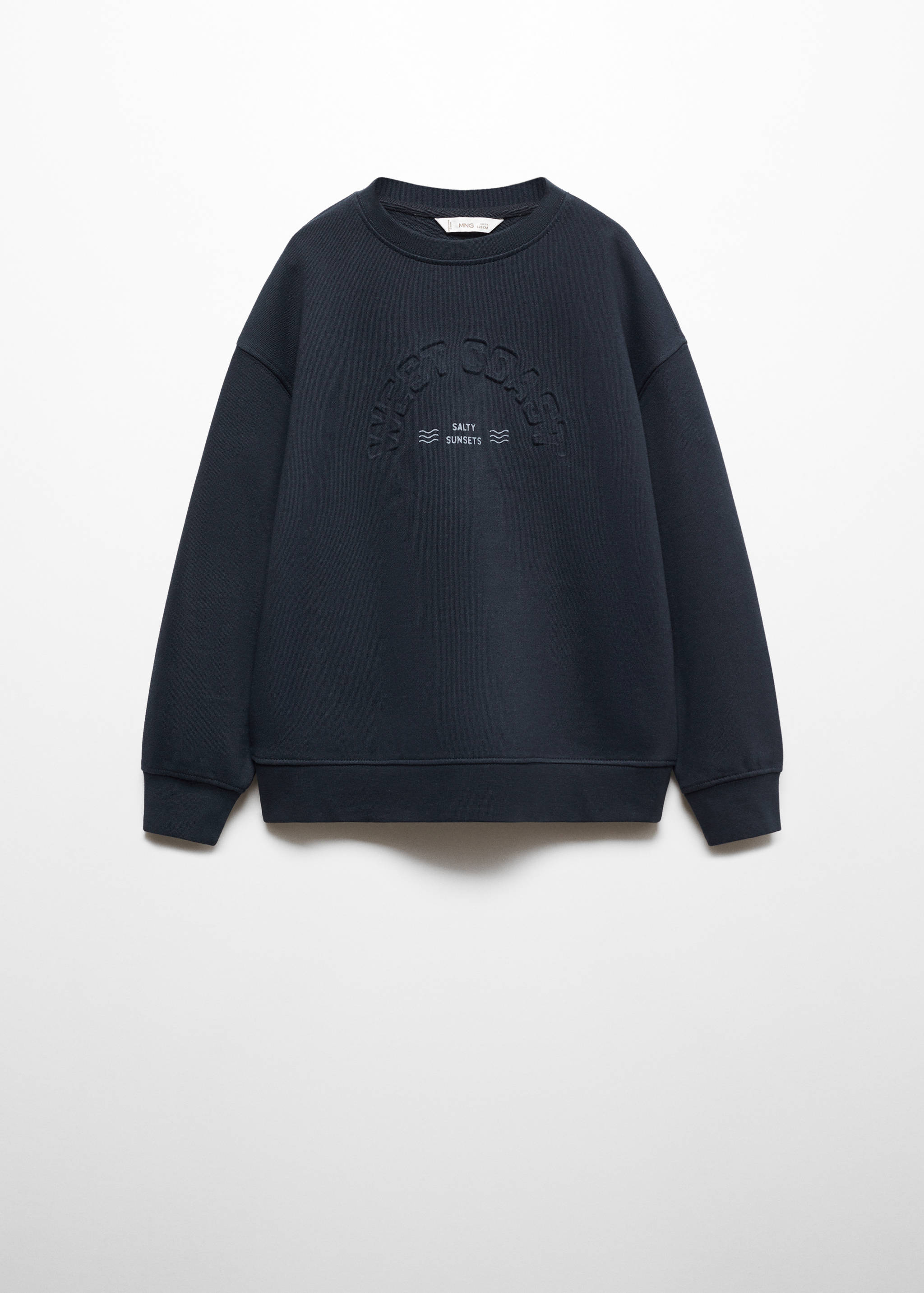 Embossed message sweatshirt - Article without model