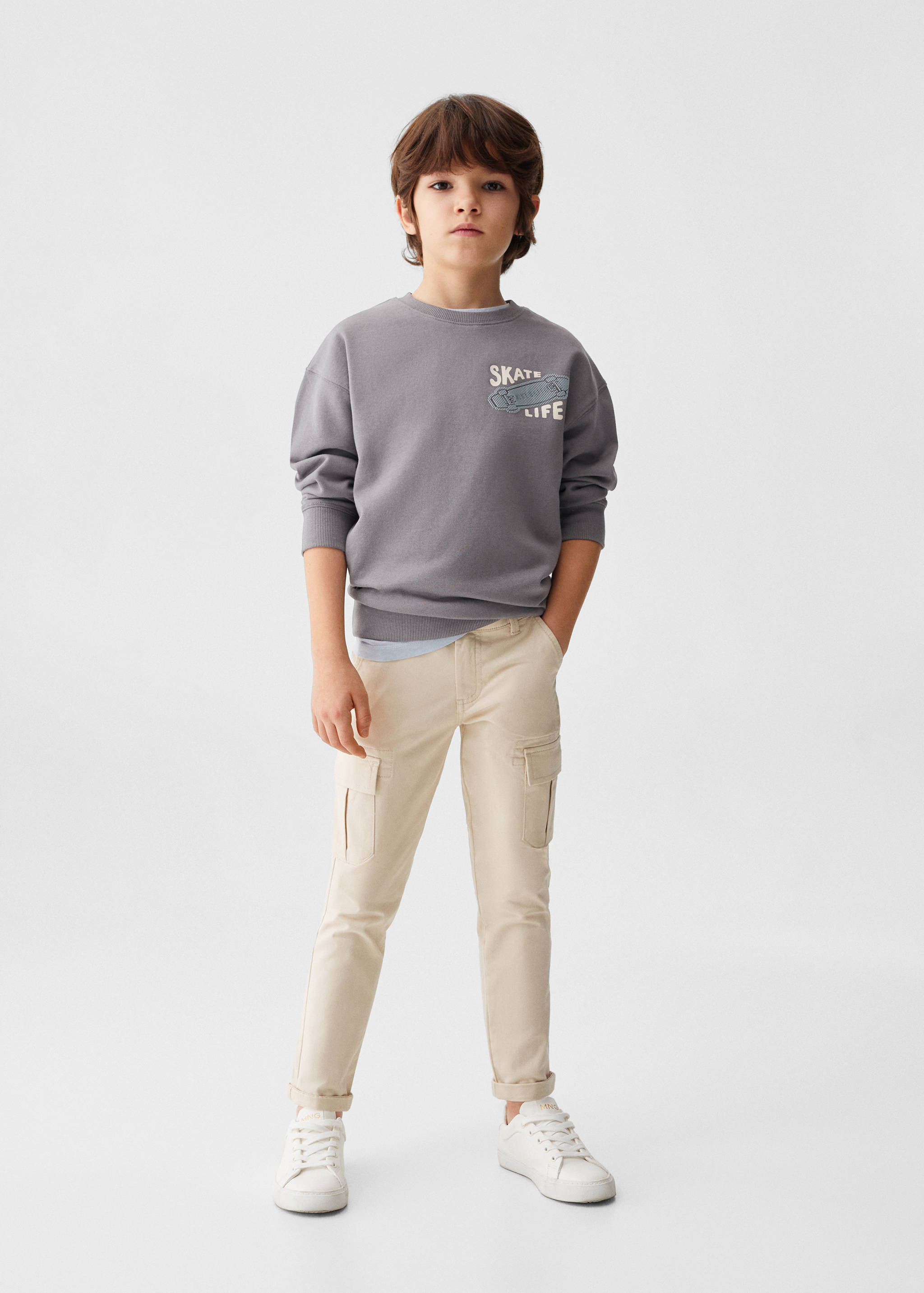 Message cotton sweatshirt - General plane
