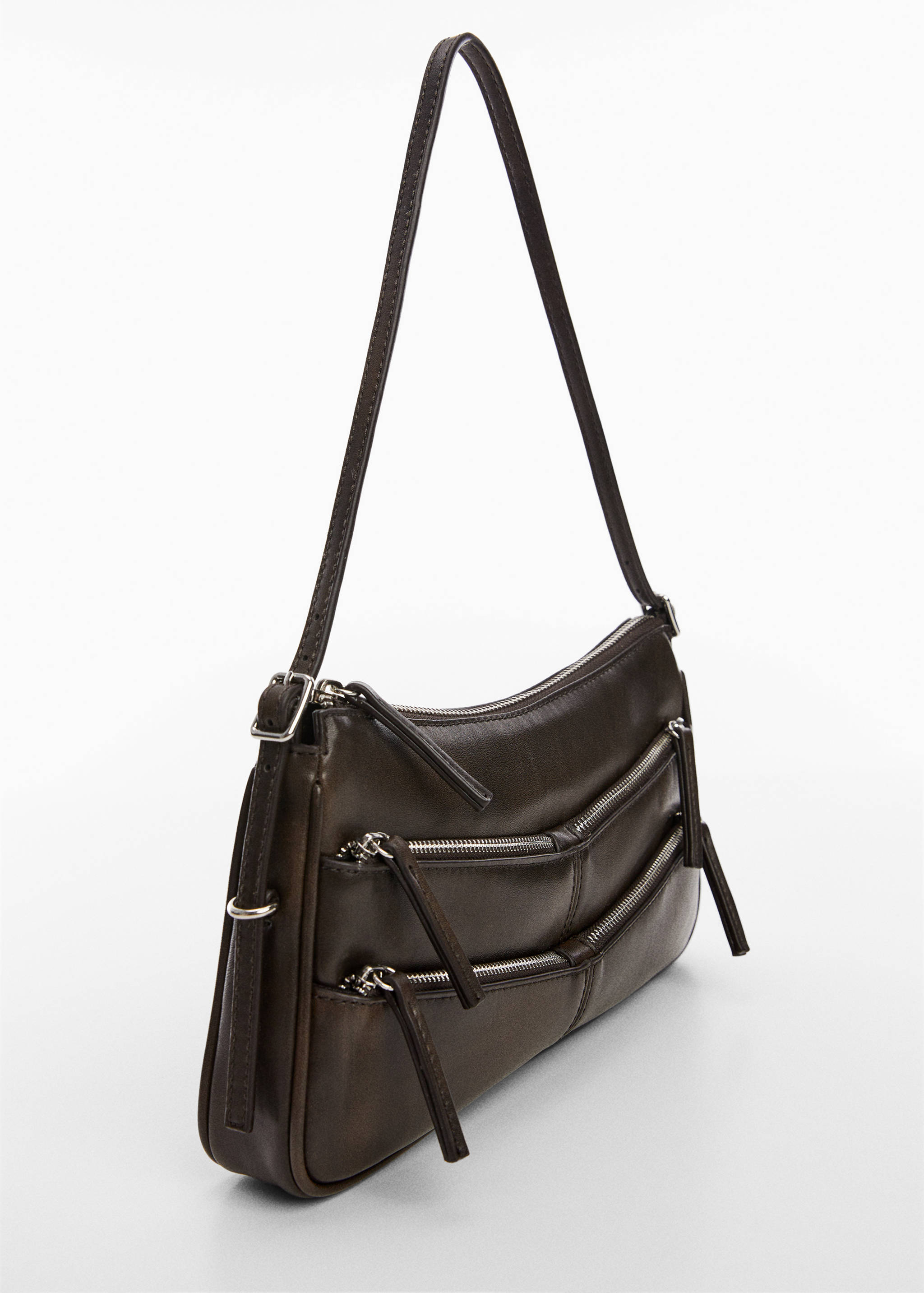 Bolso hombro cremalleras - Plano medio