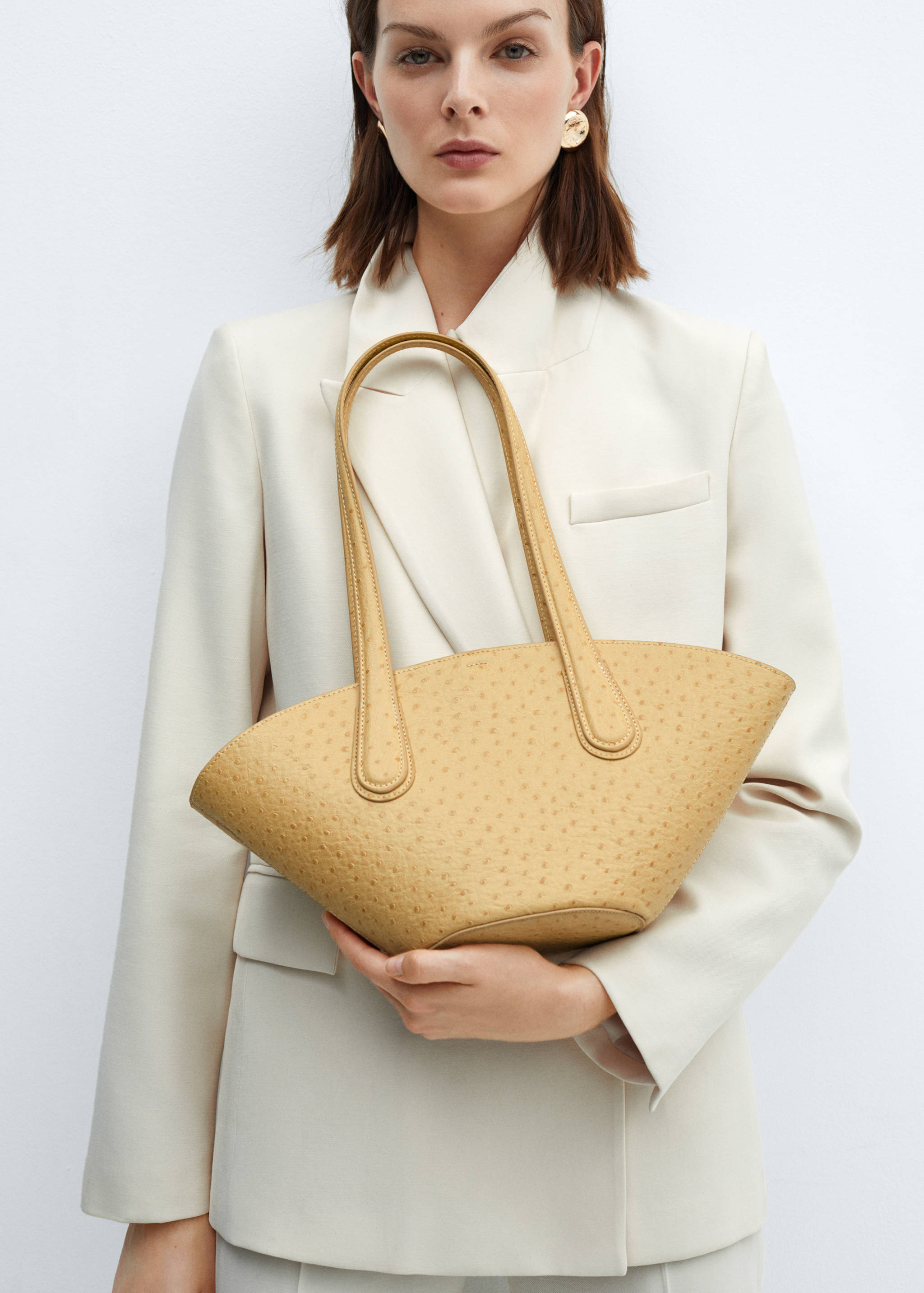 Faux-leather shopper bag - General plane