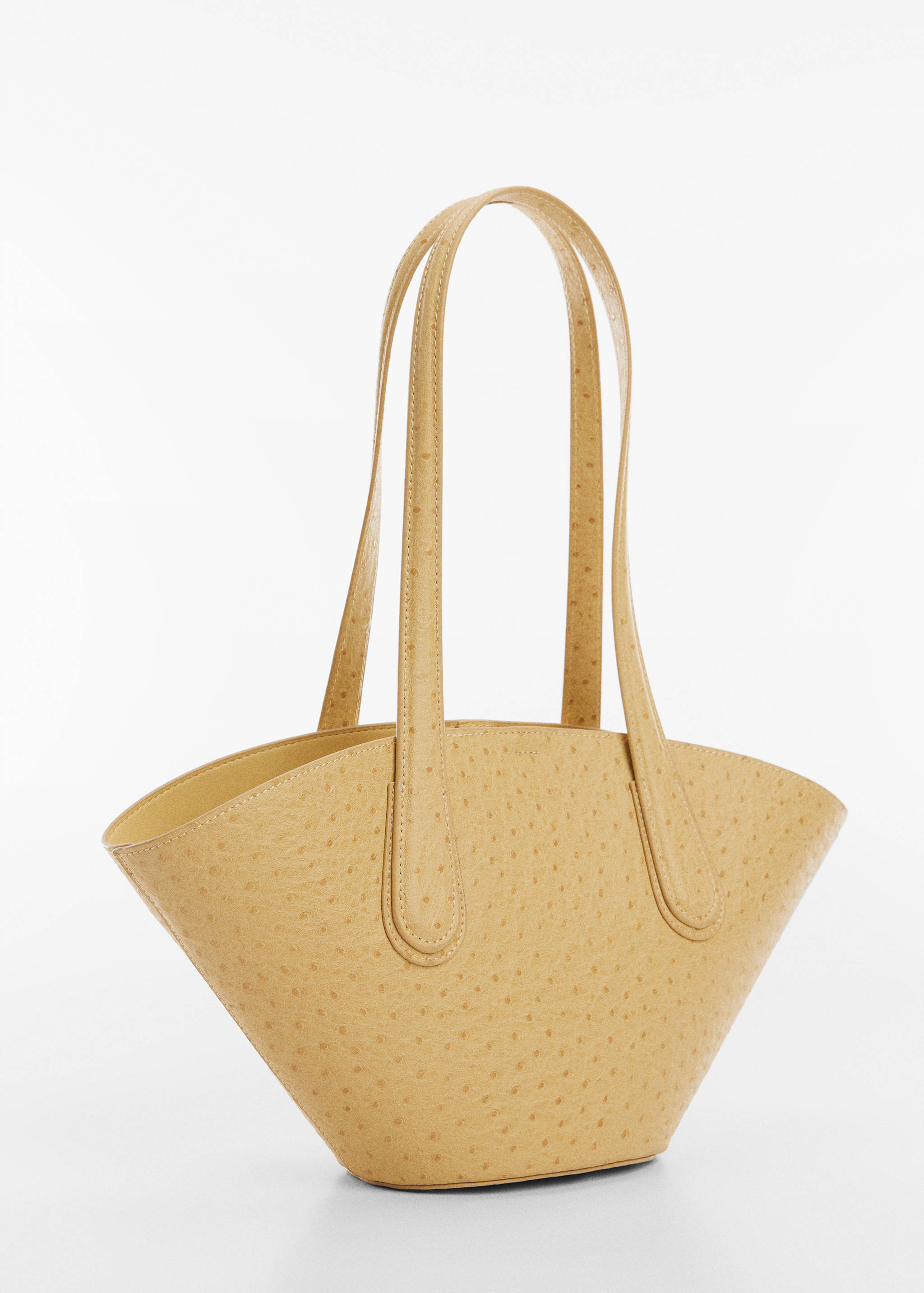 Faux-leather shopper bag - Medium plane