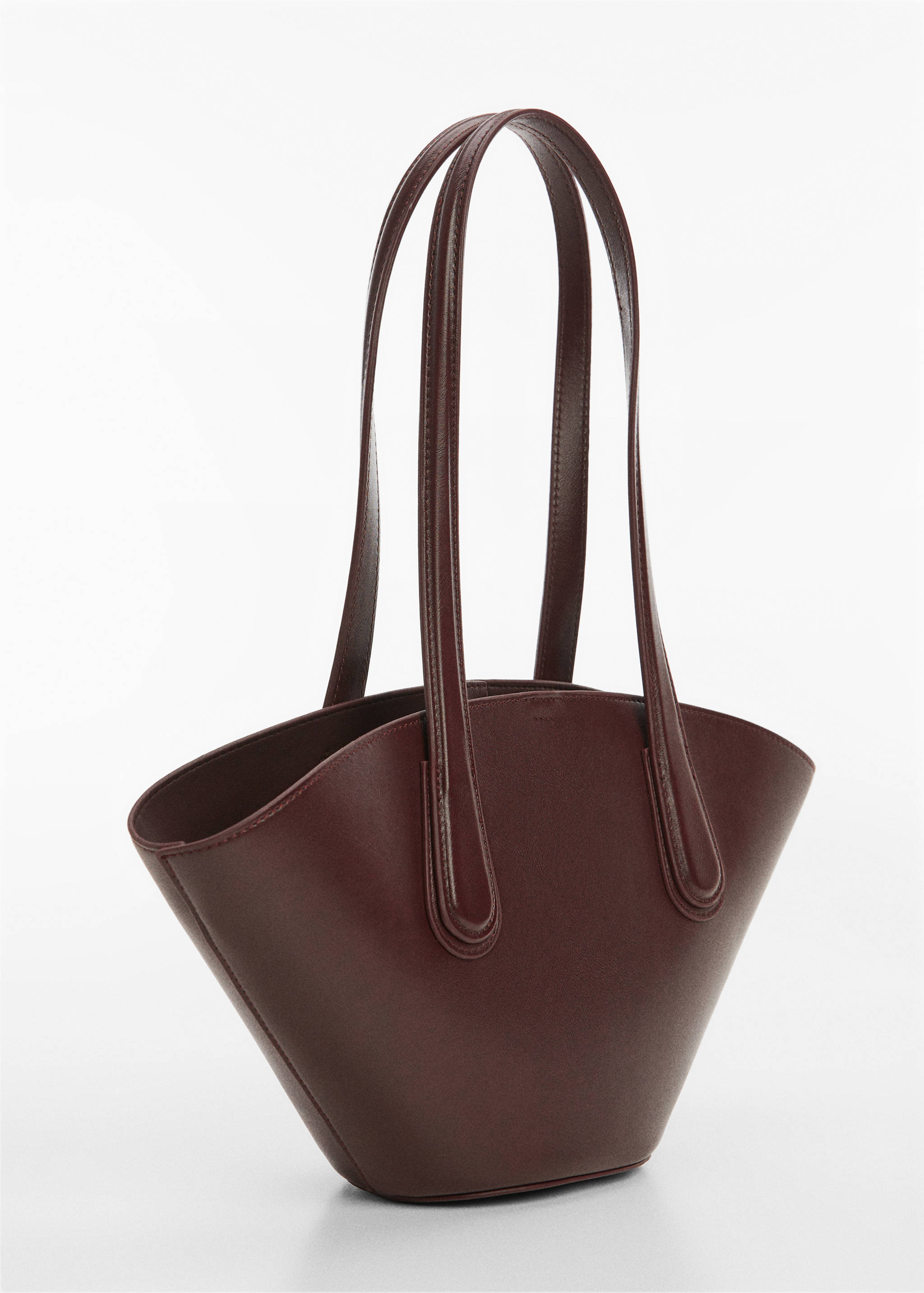 Faux-leather shopper bag - Medium plane