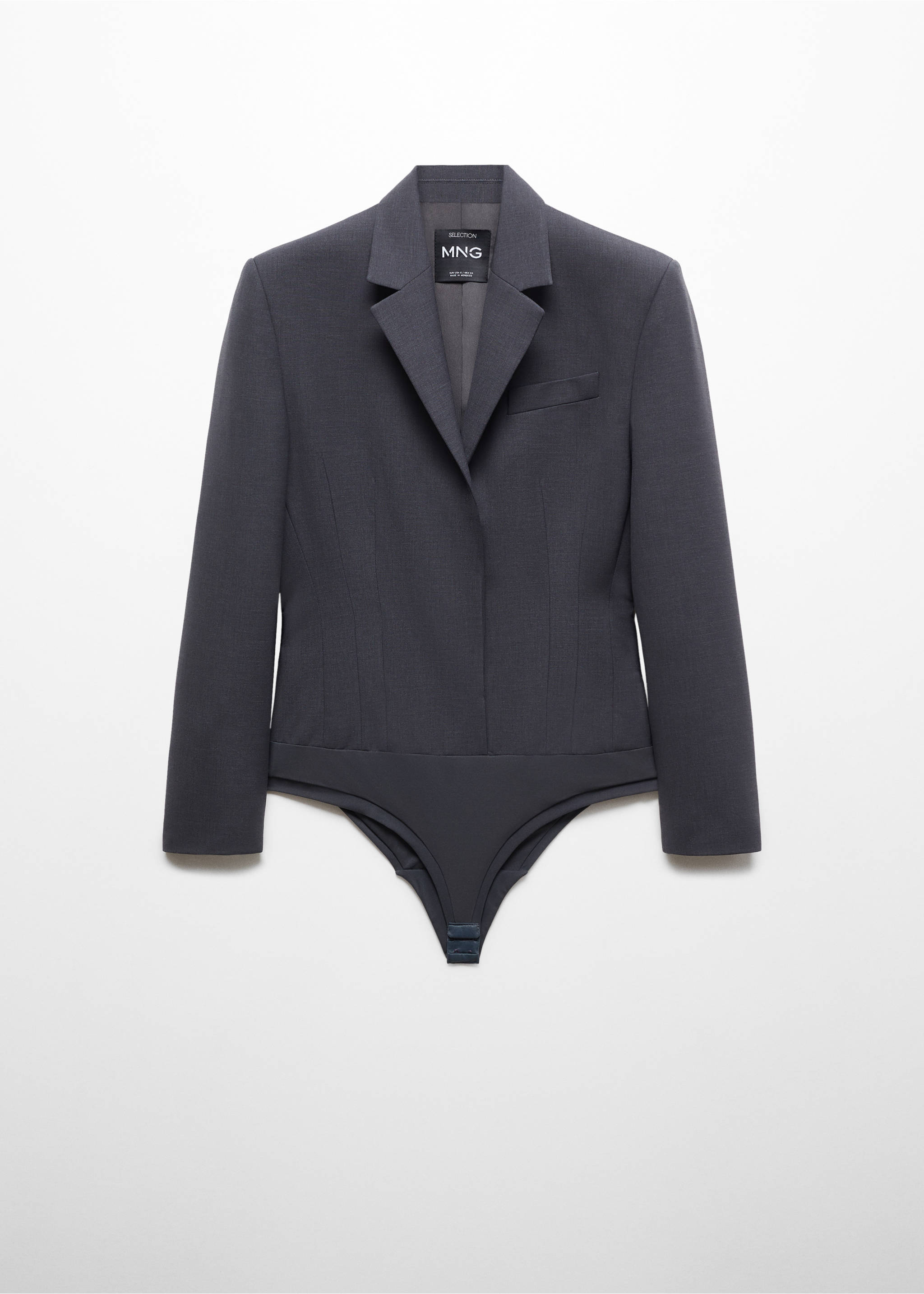 Fitted wool suit jacket - Article without model, Grey. Ref: 67014483-00.
