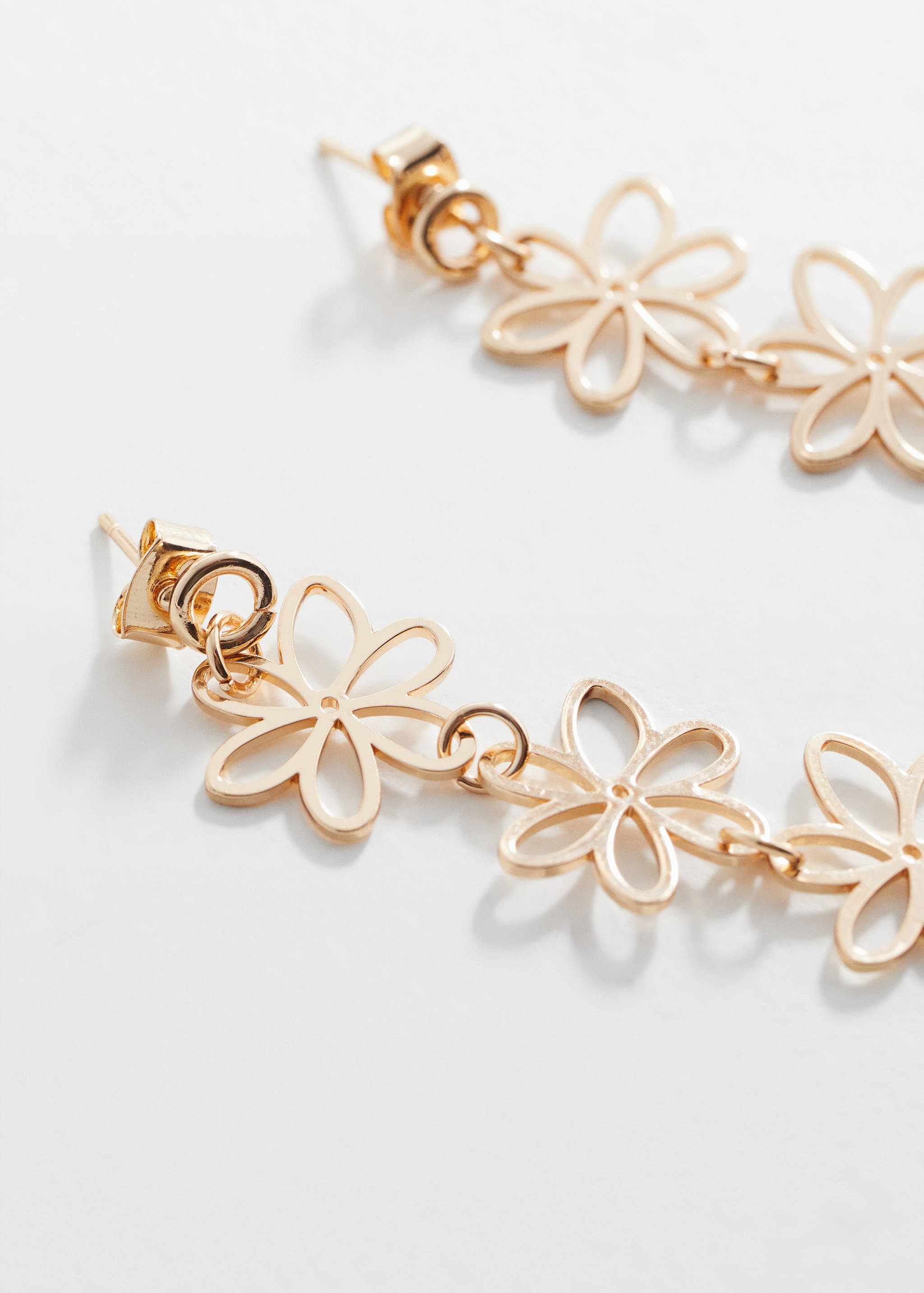 Flower pendant earrings - Medium plane